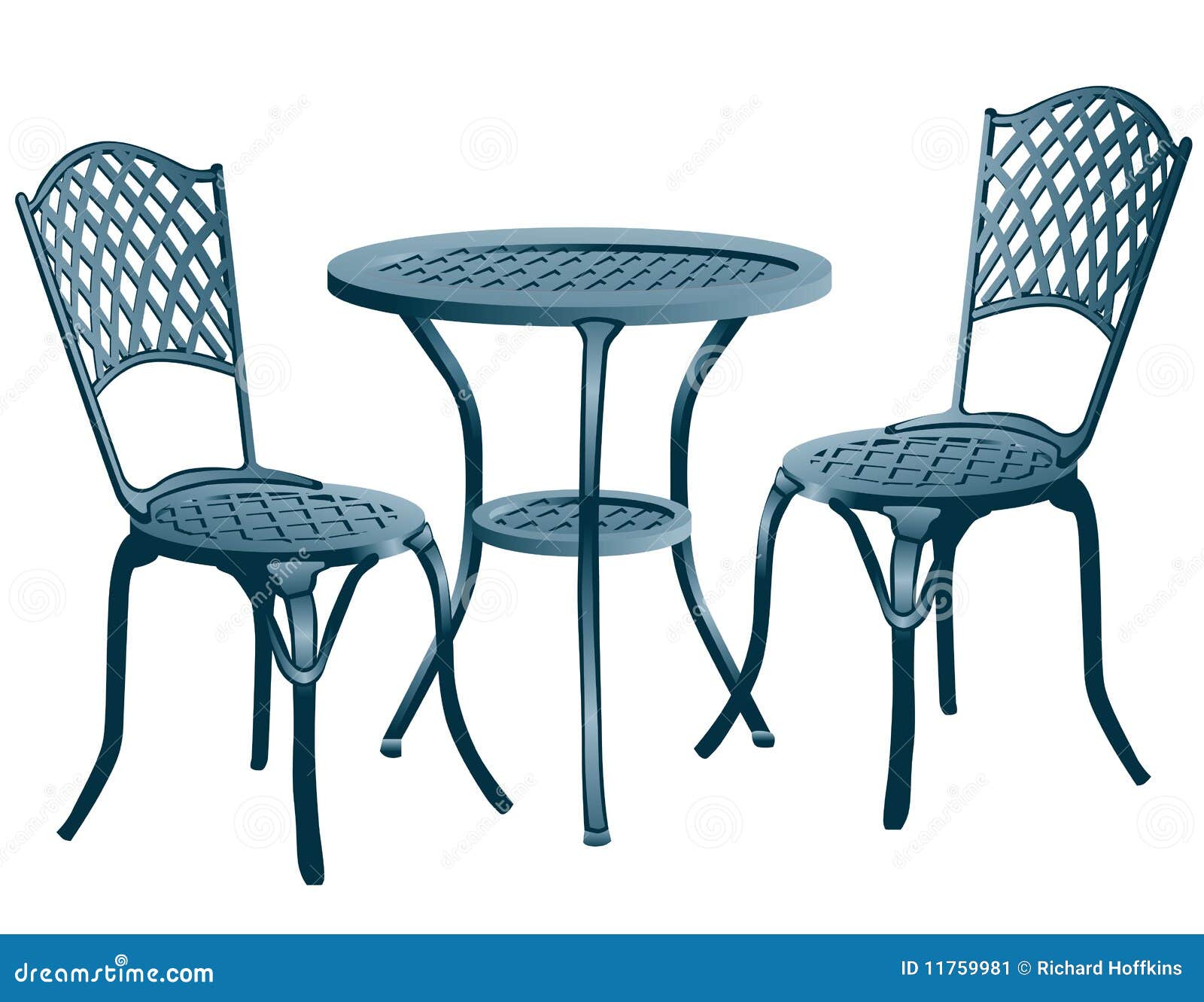 Black Patio Table And Chairs Stock Illustration Illustration of