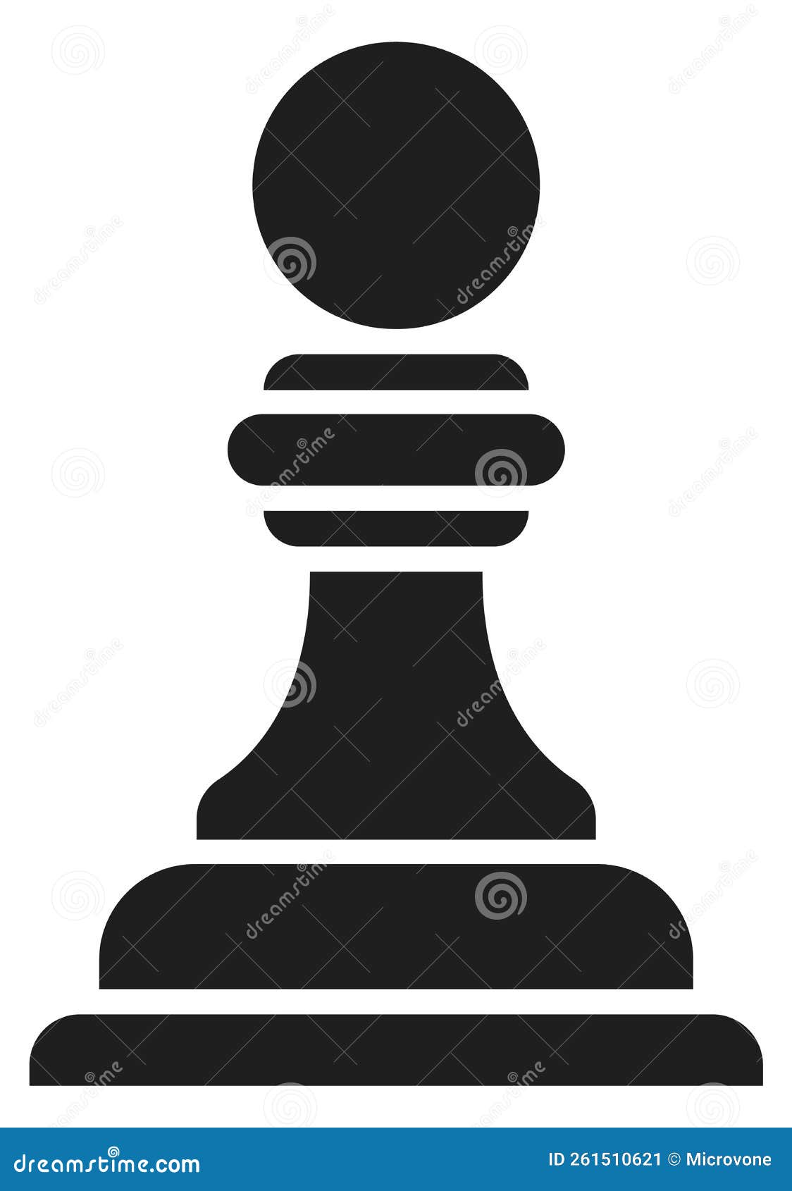 Isolated pawn chess piece icon Royalty Free Vector Image