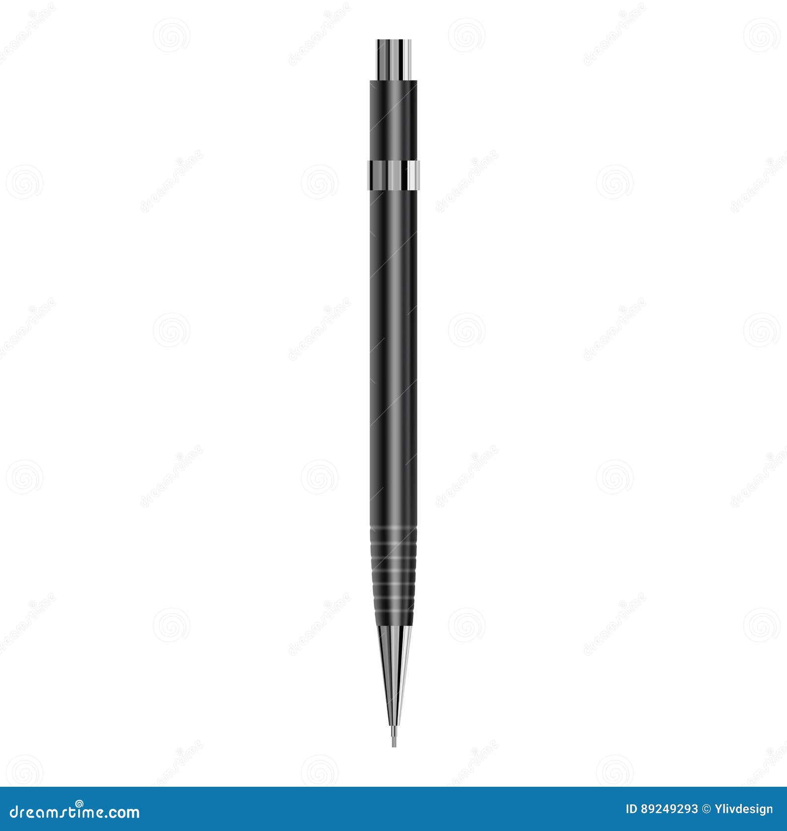 Black Pen Mockup, Realistic Style Stock Vector
