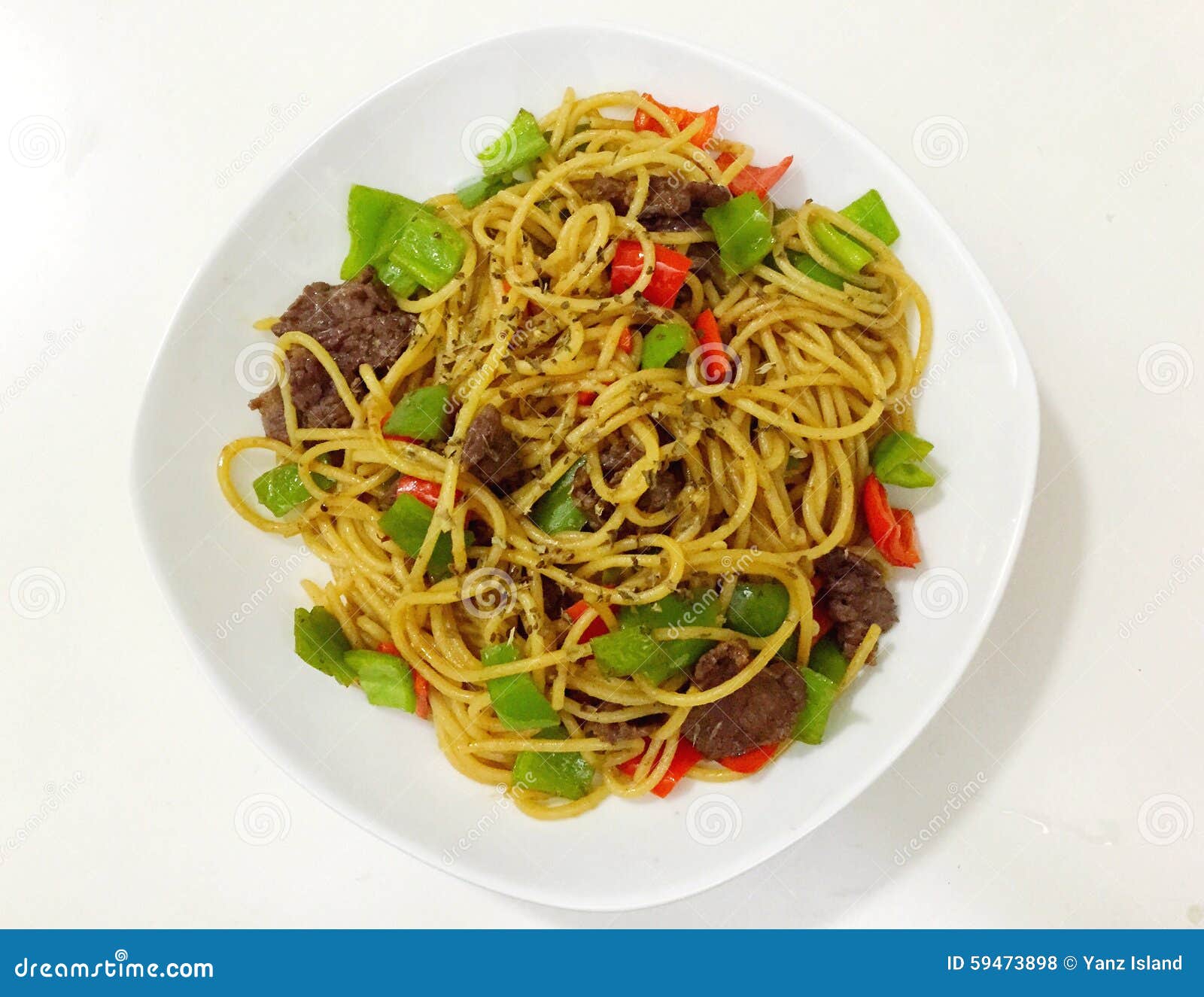 Black pepper beef pasta stock photo. Image of italian 59473898