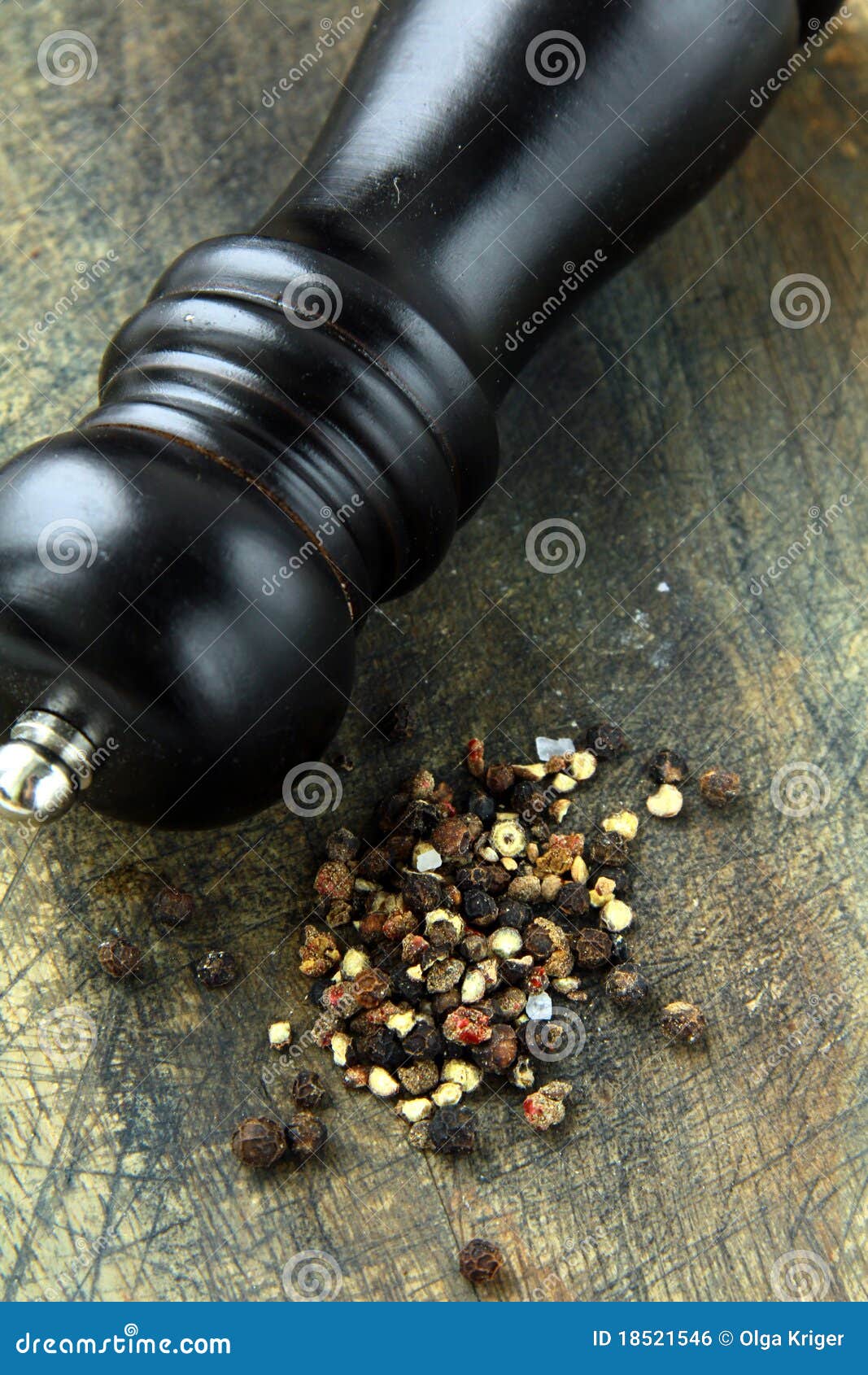 Black Pepper and Black Peppermill Stock Photo Image of wood, spice