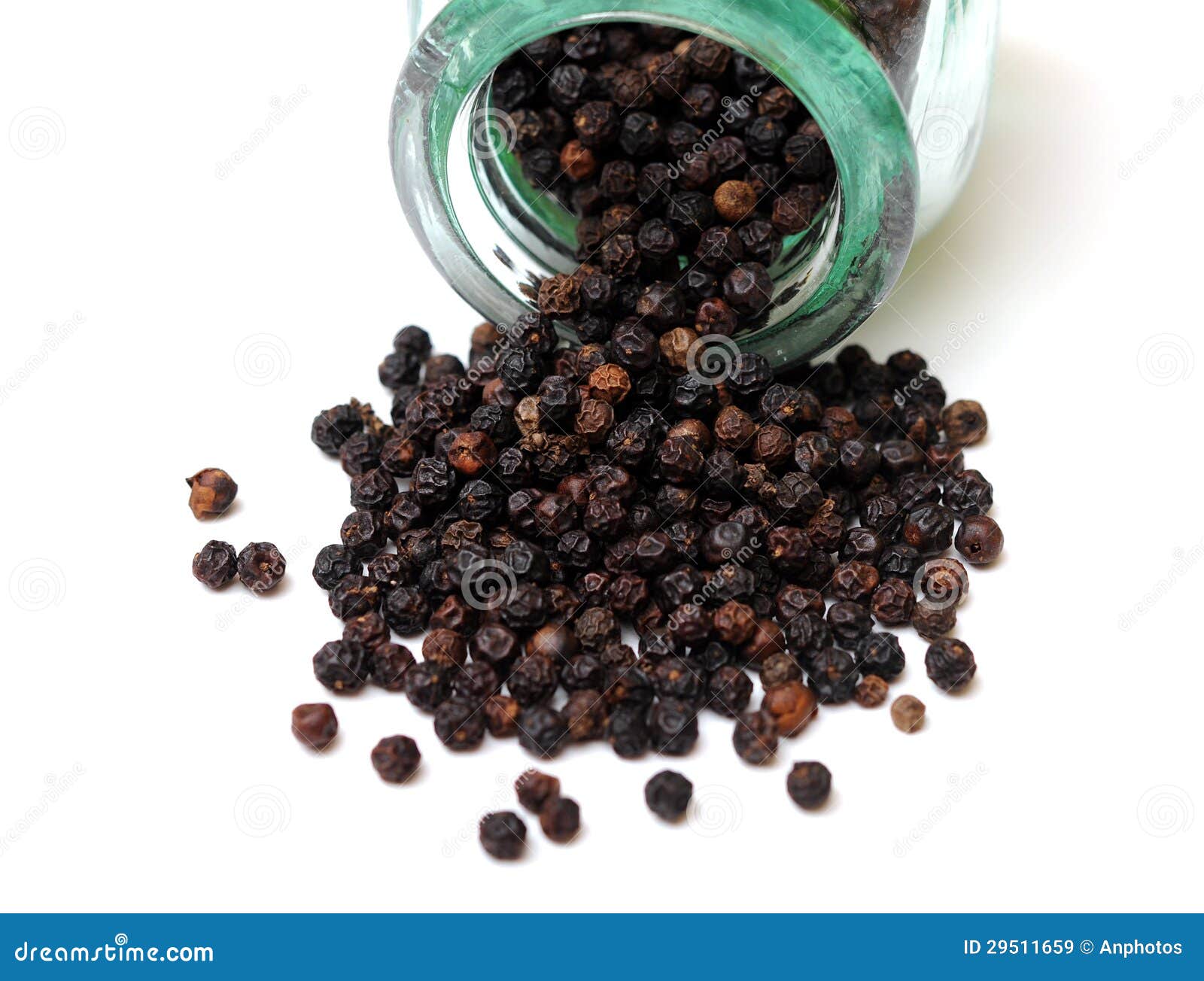 Black pepper in glass jar stock image. Image of food 29511659