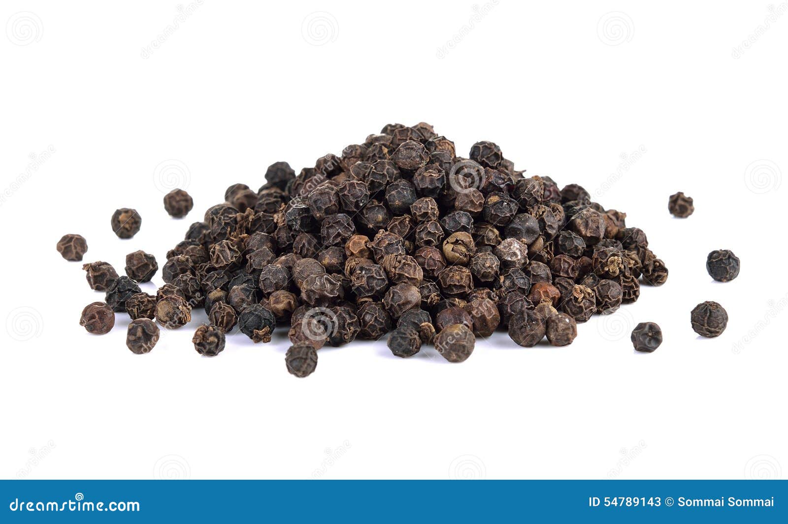 Black Pepper Seeds on White Background Stock Image Image of herb