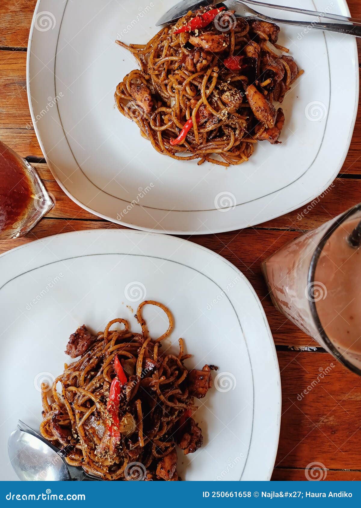 Black Pepper Spaghetti for Lunch Stock Photo Image of spaghetti