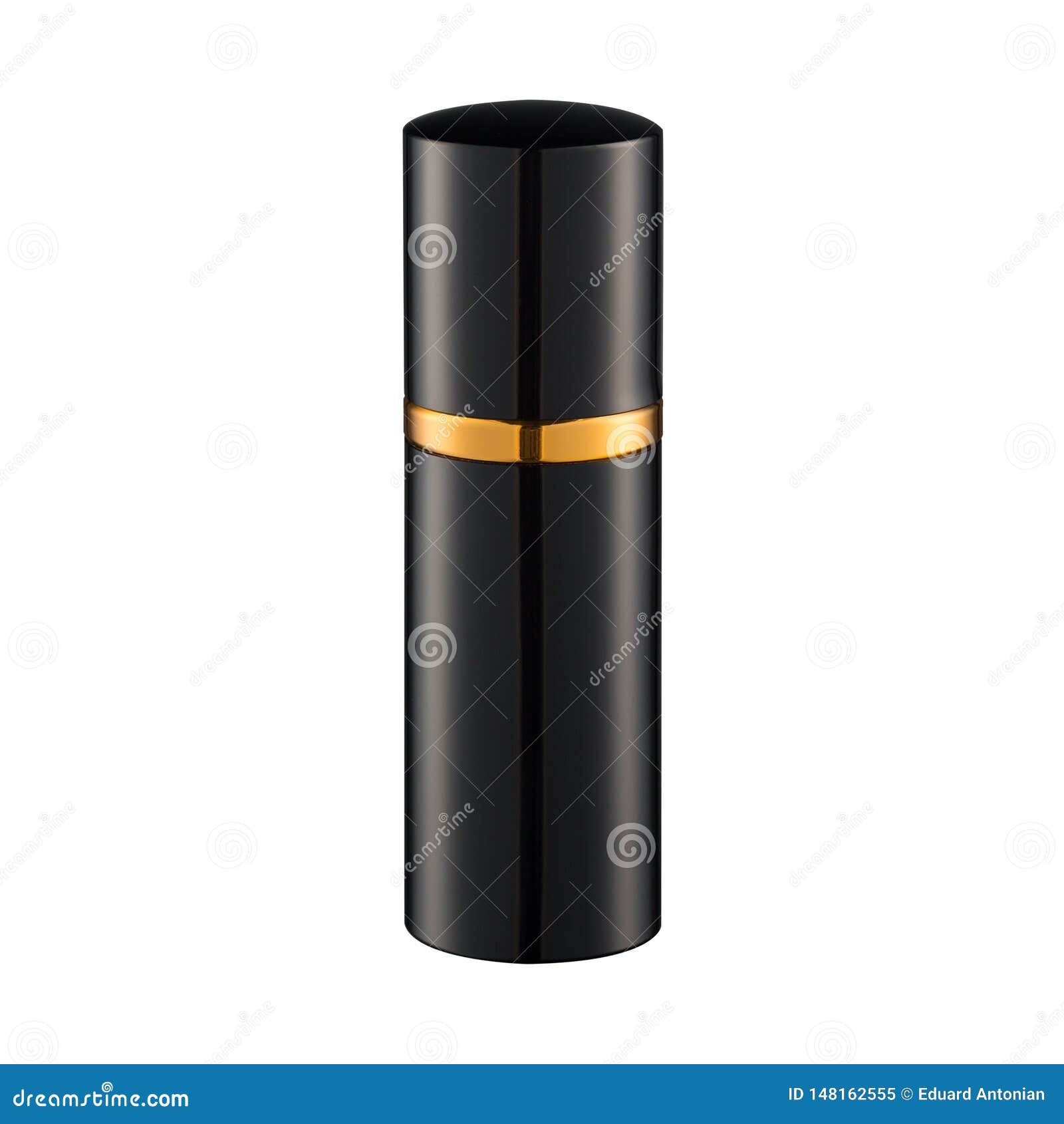 Download Black Perfume Bottle, With Spray, Covered, On A White Background Stock Image - Image of aroma ...