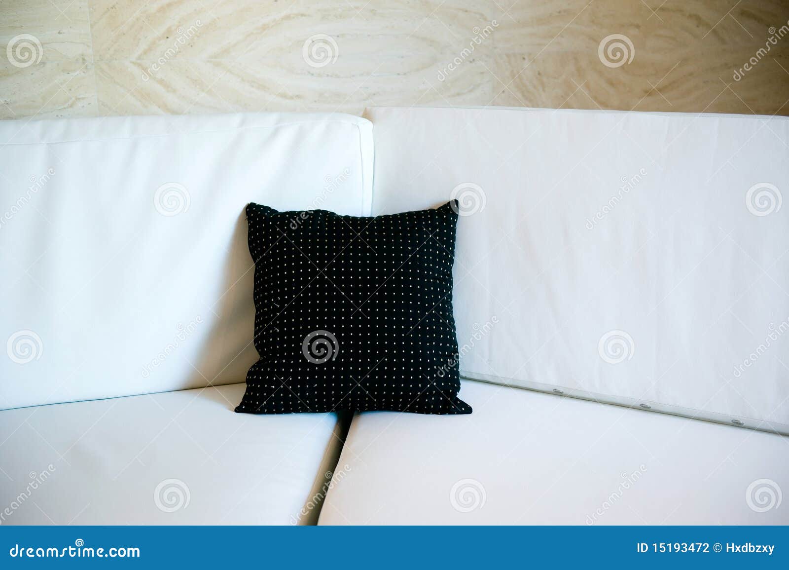Black pillow on a sofa stock photo. Image of idea, lifestyle 15193472