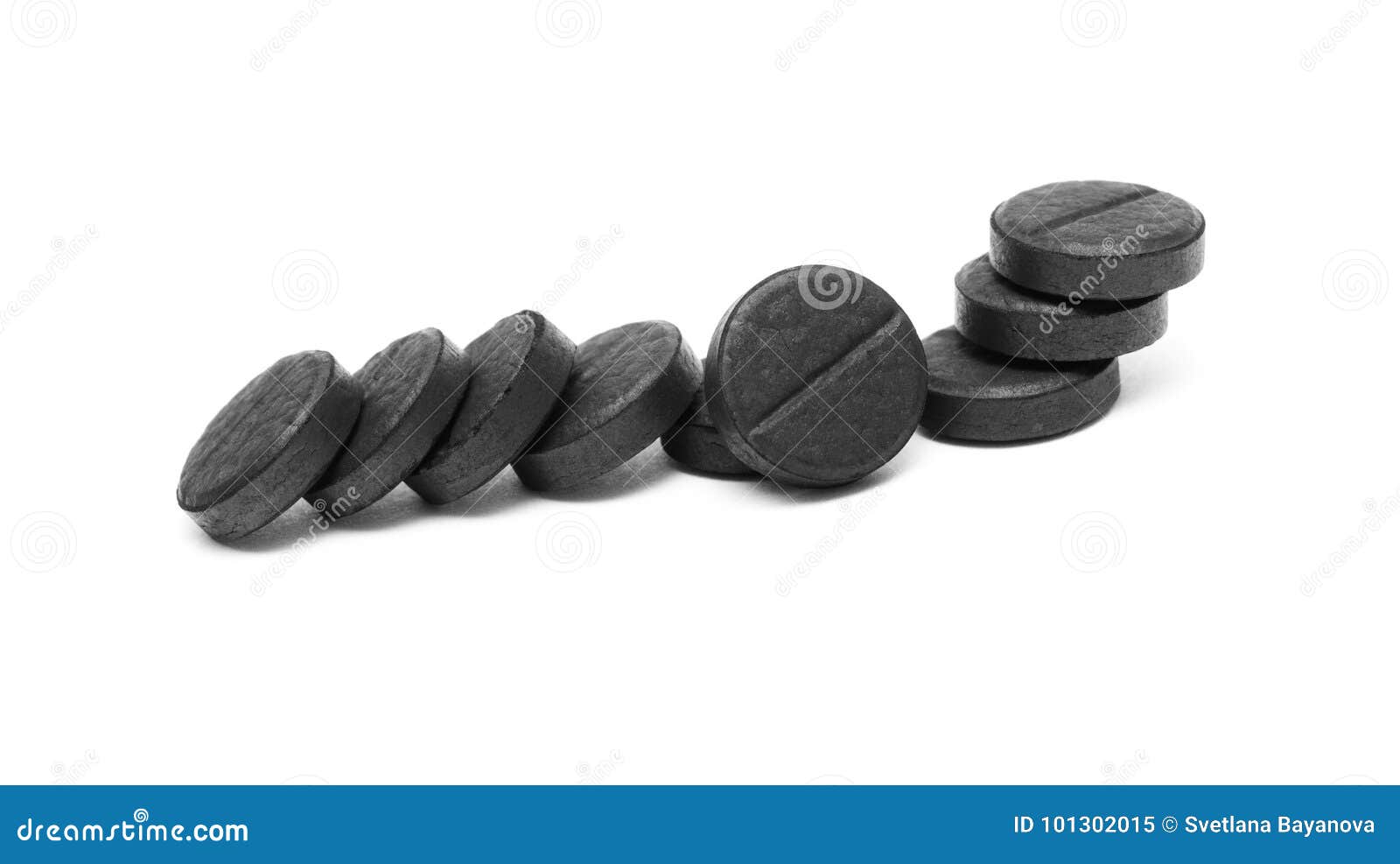 Black pills activated coal stock image. Image of concepts 101302015