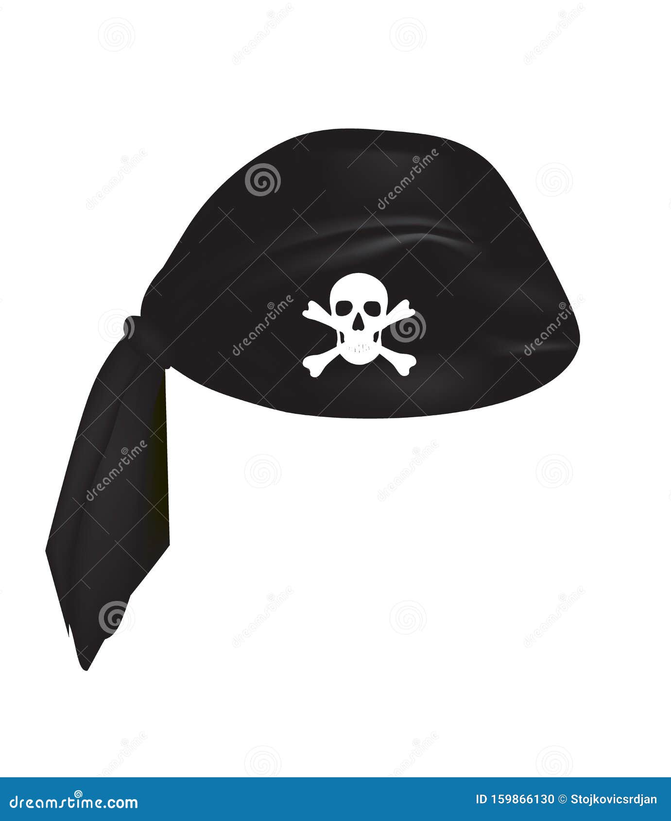 Black pirate hat wit skull stock vector. Illustration of crossbones ...