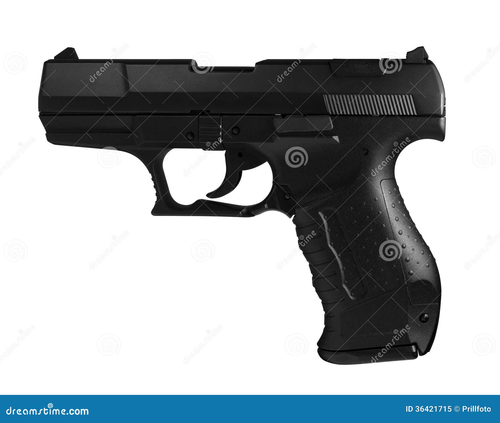 Black pistol stock image. Image of black, object, metal 36421715