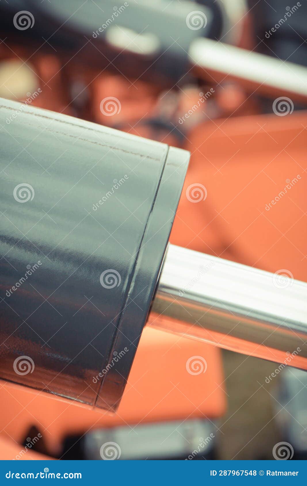 Black Piston or Actuator As Part of Pneumatic or Hydraulic Machine