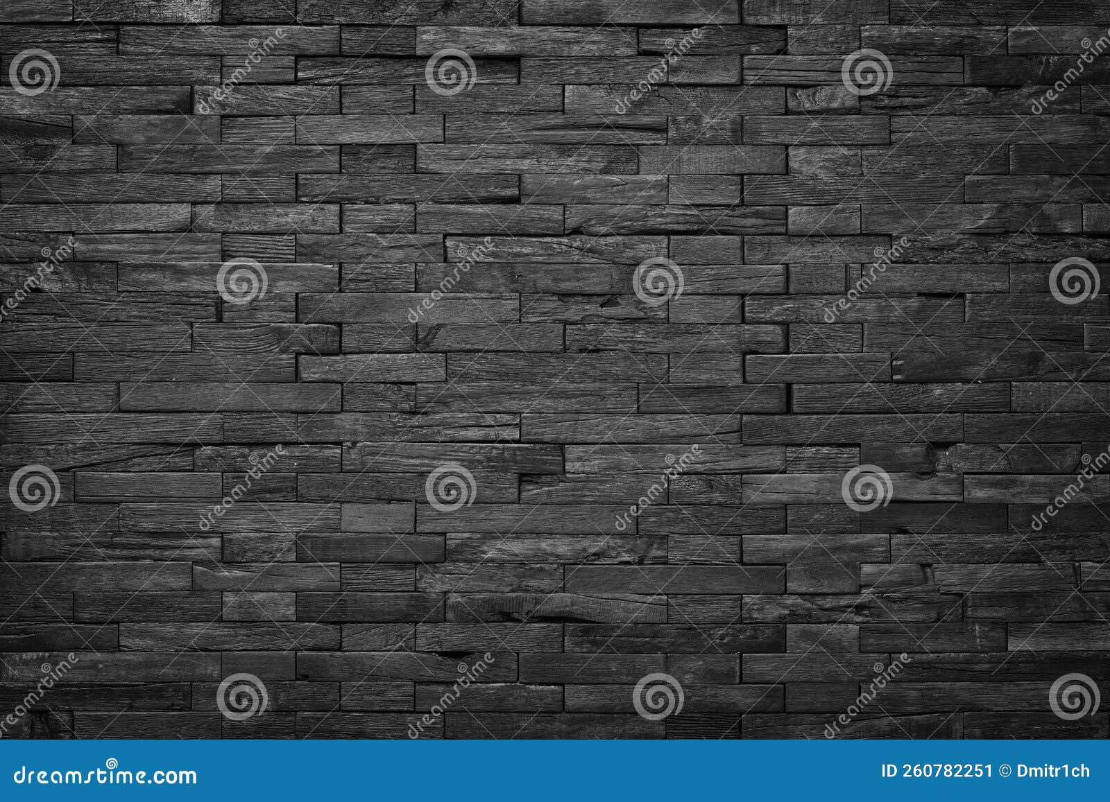Black Plank Wall Panel, Dark Wood Texture Background Stock Image