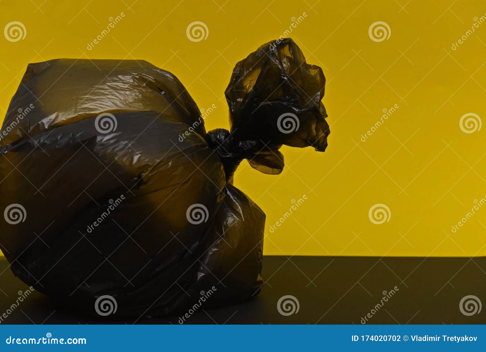 Black Plastic Bag for Sorting Garbage Stock Photo Image of refuse, home 174020702