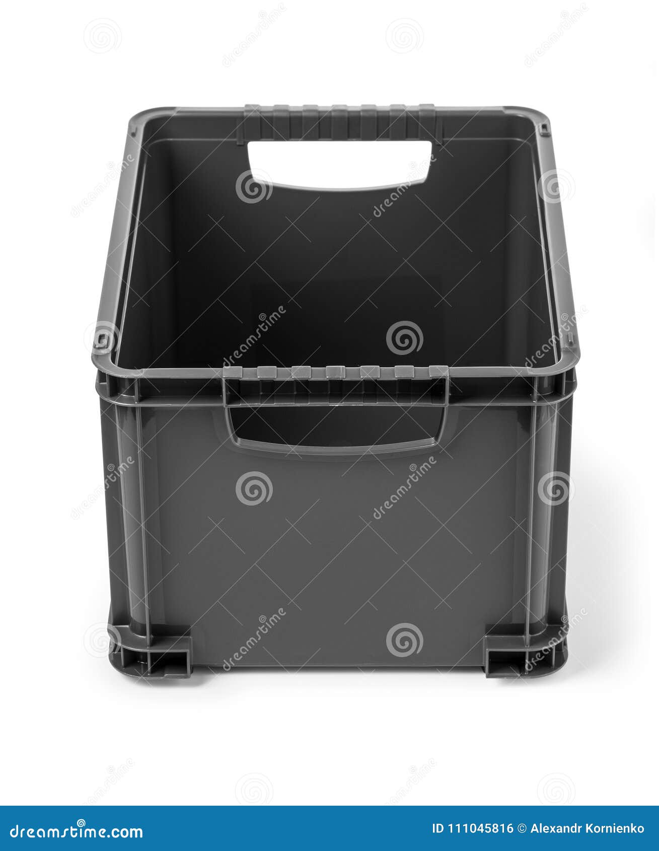 Black plastic box isolated stock photo. Image of tray 111045816