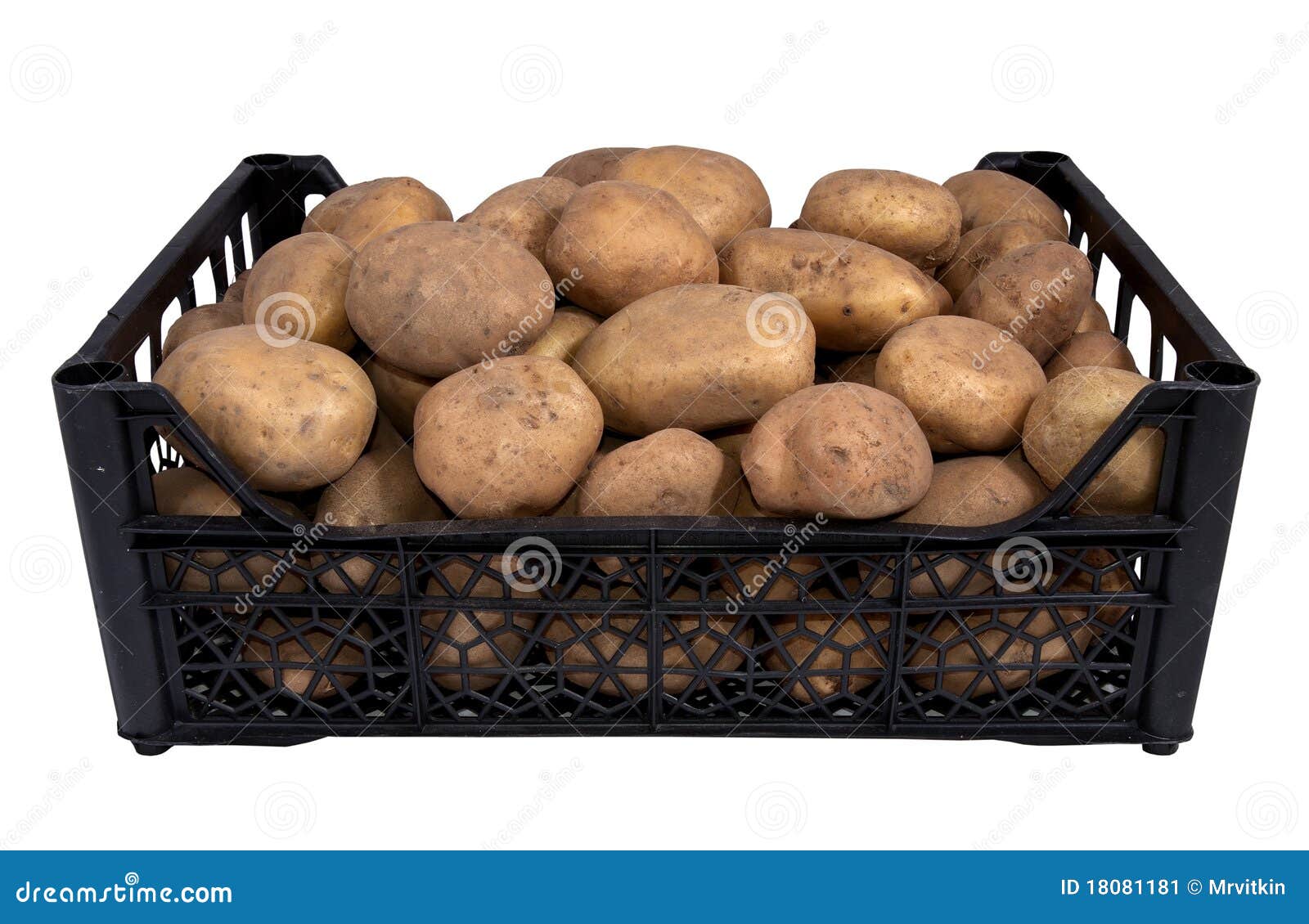 The Black Plastic Box Potatoes Stock Image Image of color, freshness