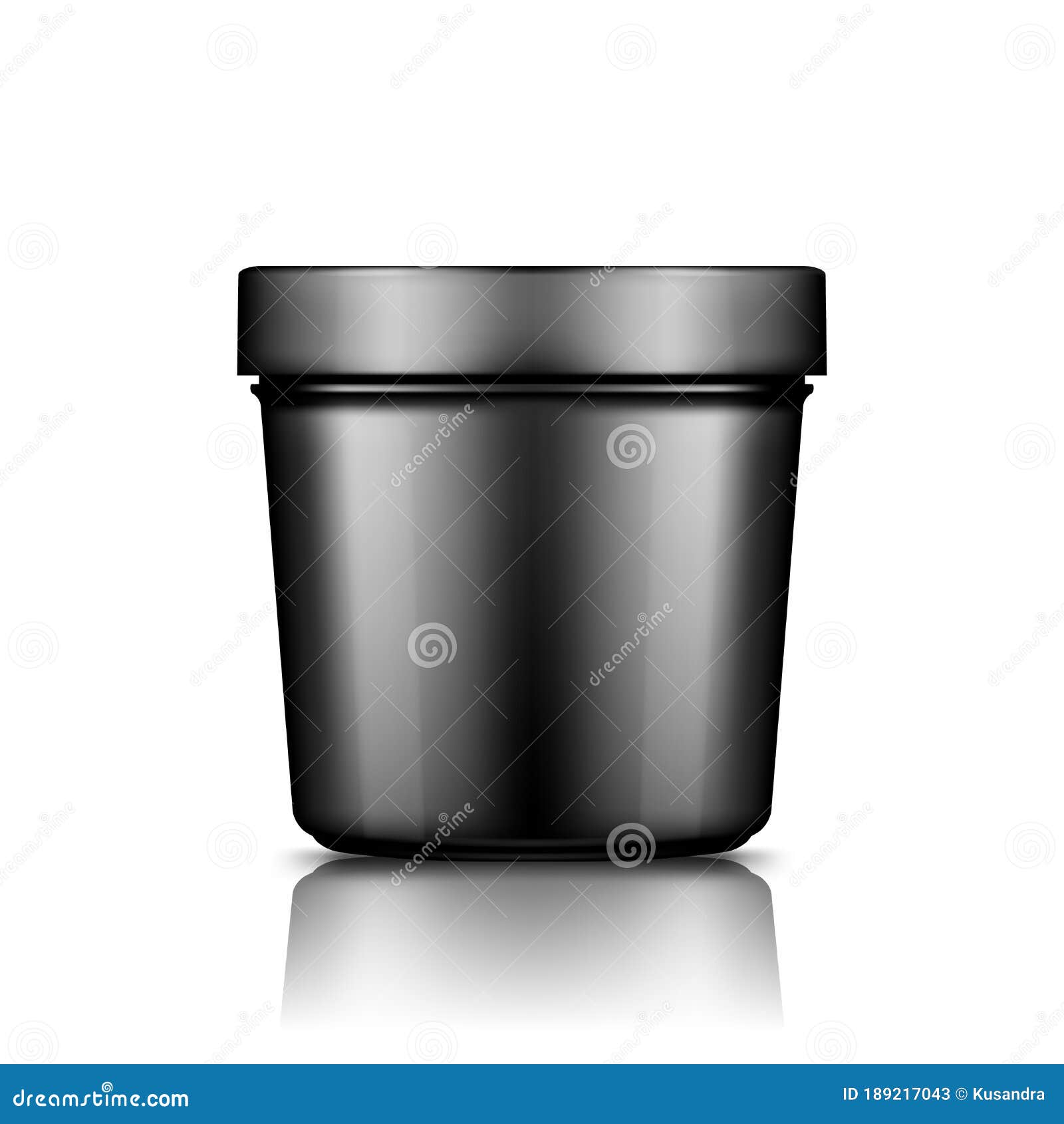 Download Black Plastic Bucket Mockup Isolated From Background: Ice ...