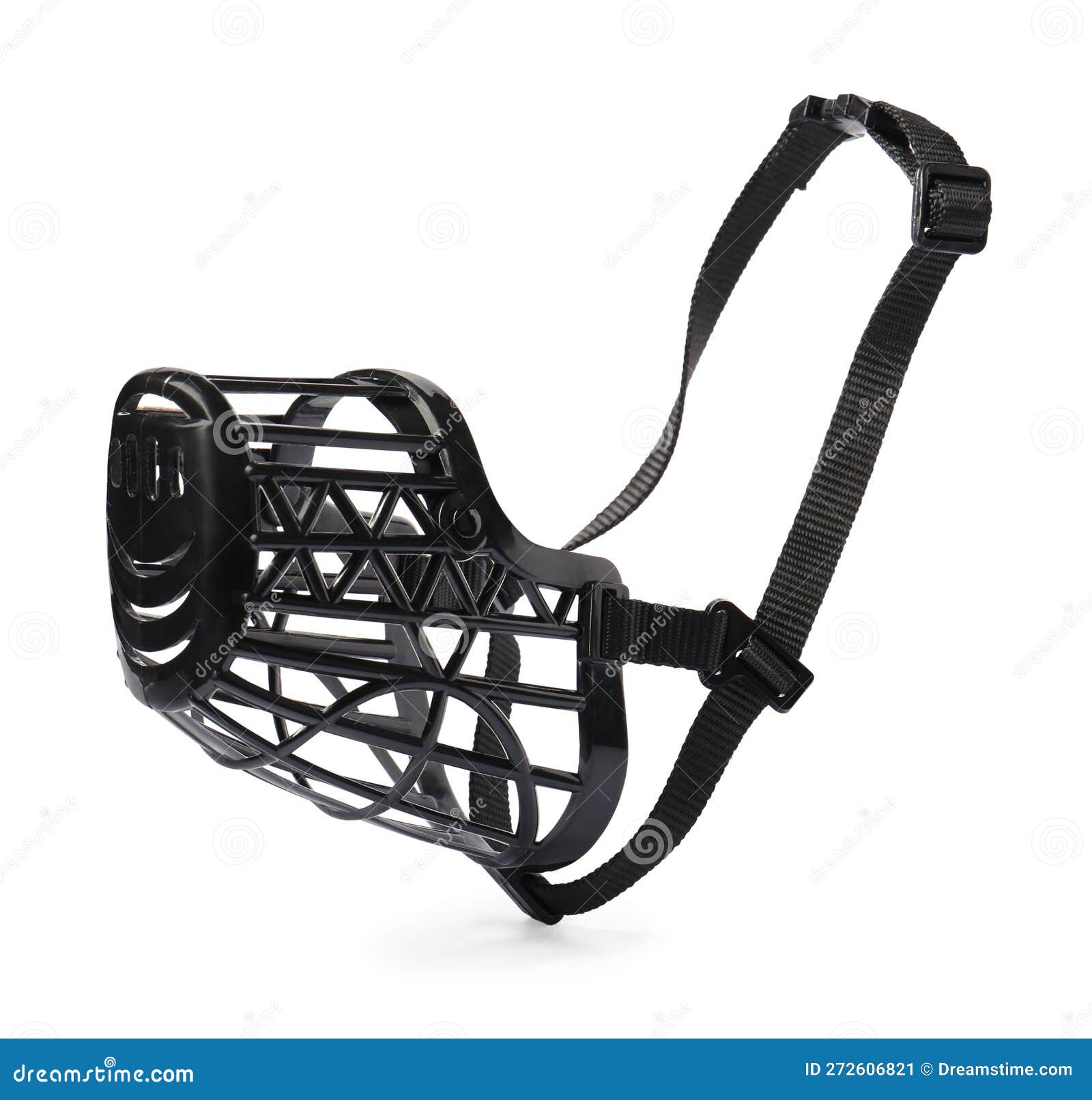 Black Plastic Dog Muzzle Isolated on White Stock Image Image of stop