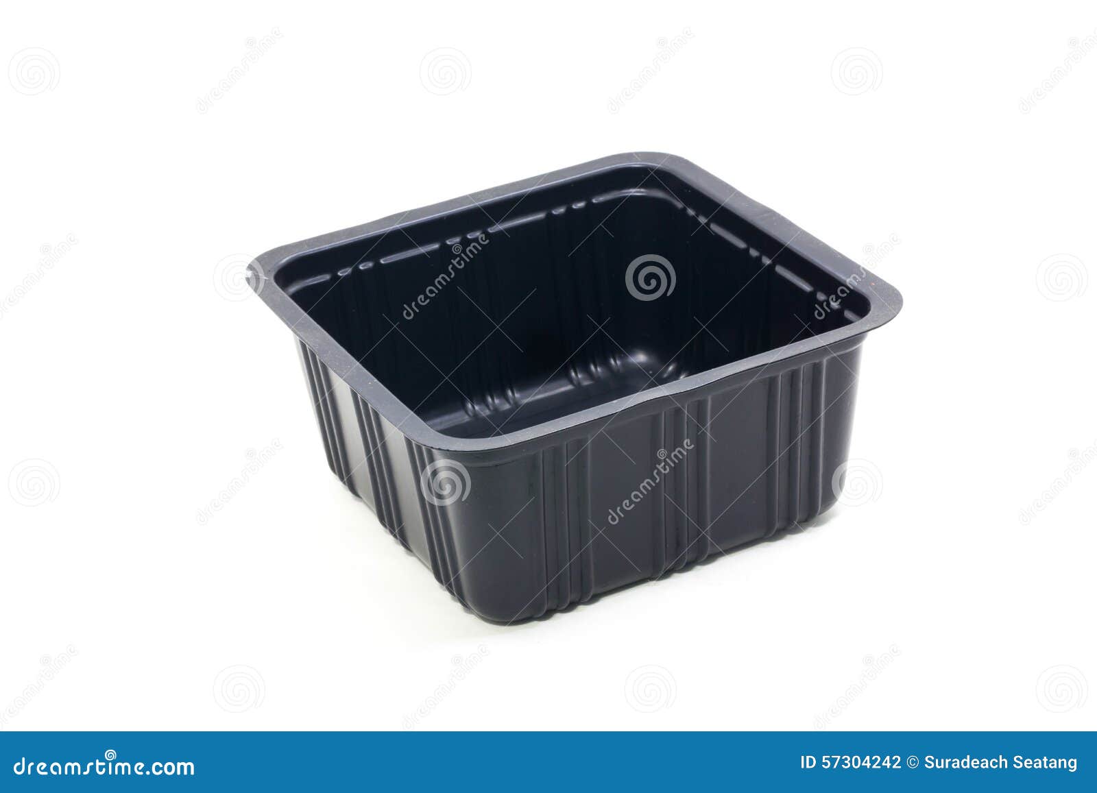 Black Plastic Food Container Stock Photo Image of garbage, foam 57304242
