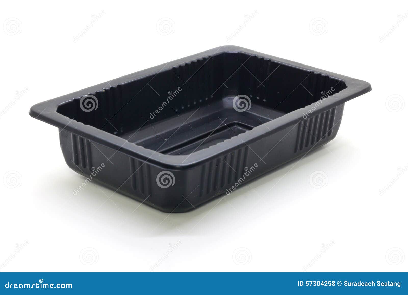 Black Plastic Food Container Stock Photo Image of cooked, packaging