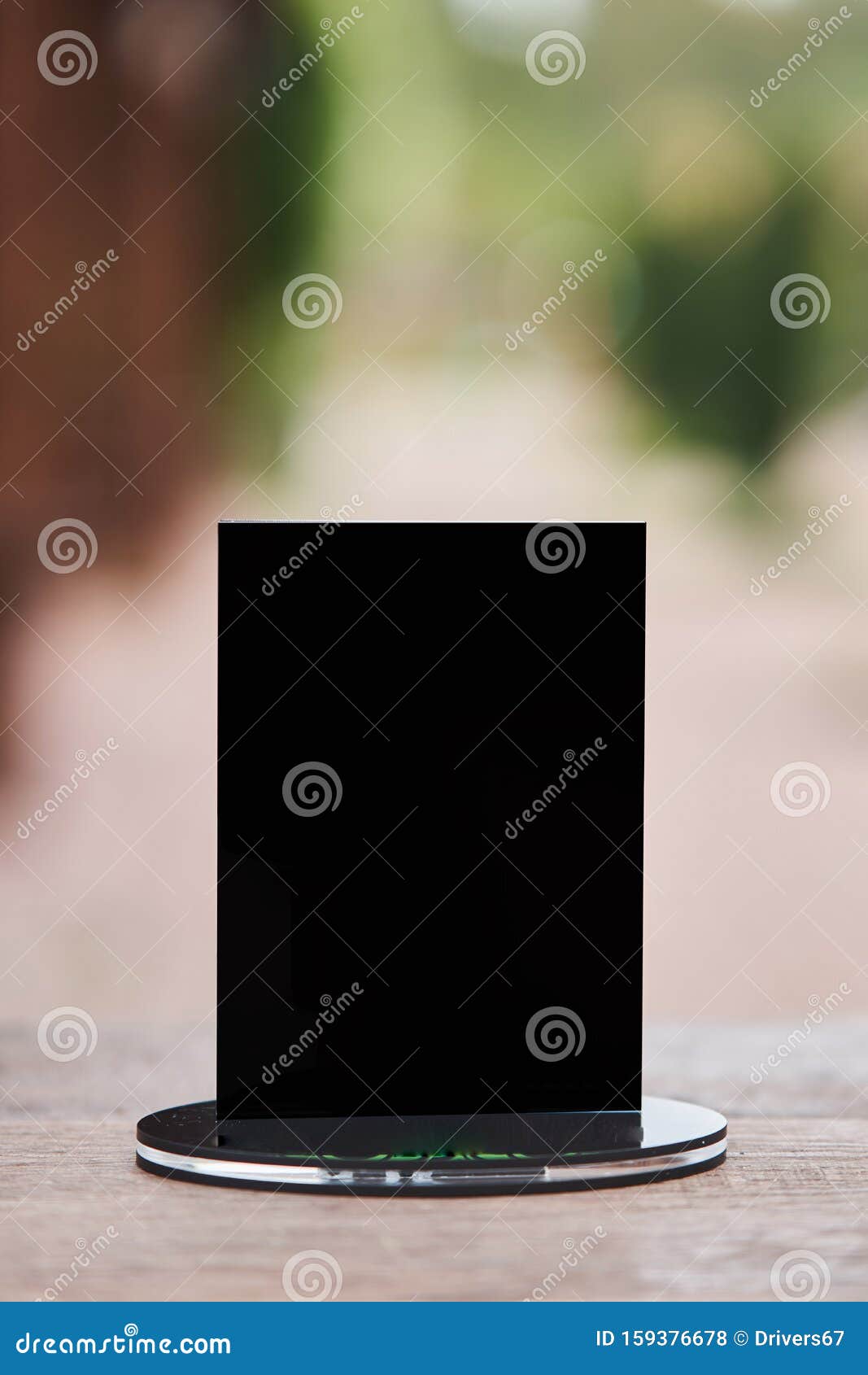 Download Black Plastic Frame. Mockup Vertical A5. Close Up Stock Photo - Image of advertising, frame ...
