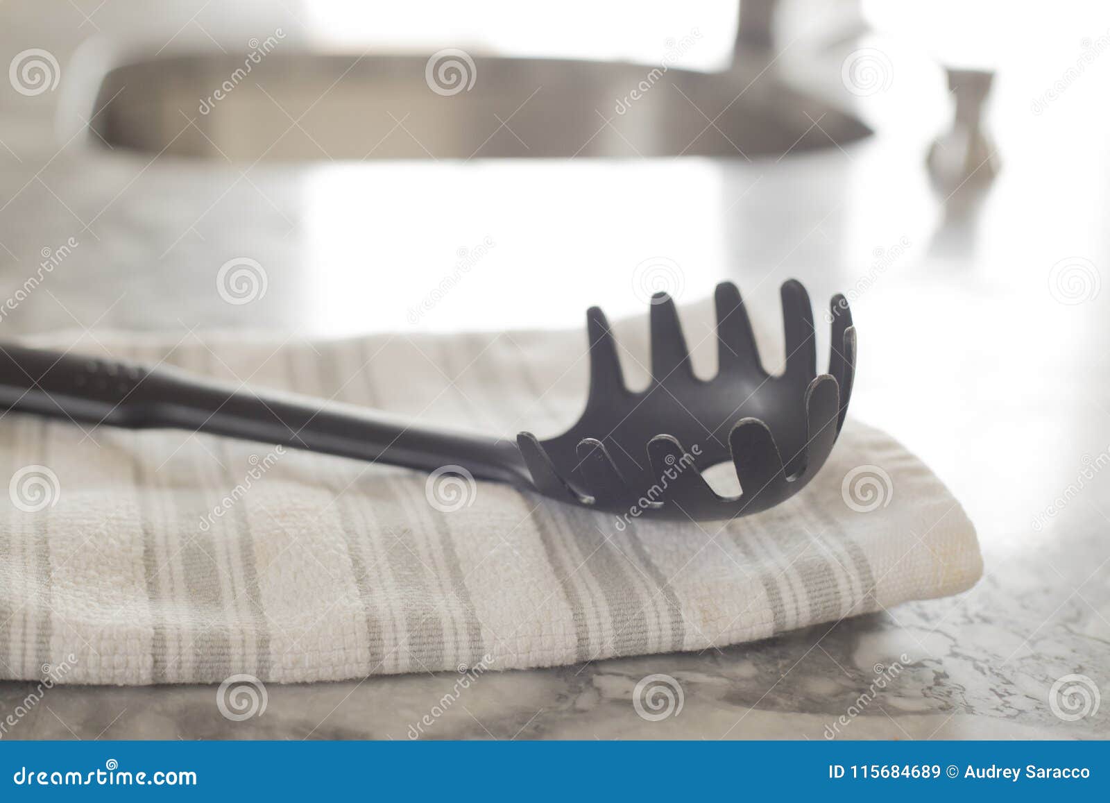 Black Plastic Kitchen Cooking Utensils Stock Image Image of black