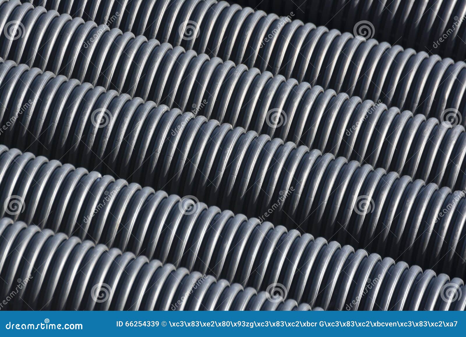 Black Plastic Pipes stock image. Image of plastic, group 66254339
