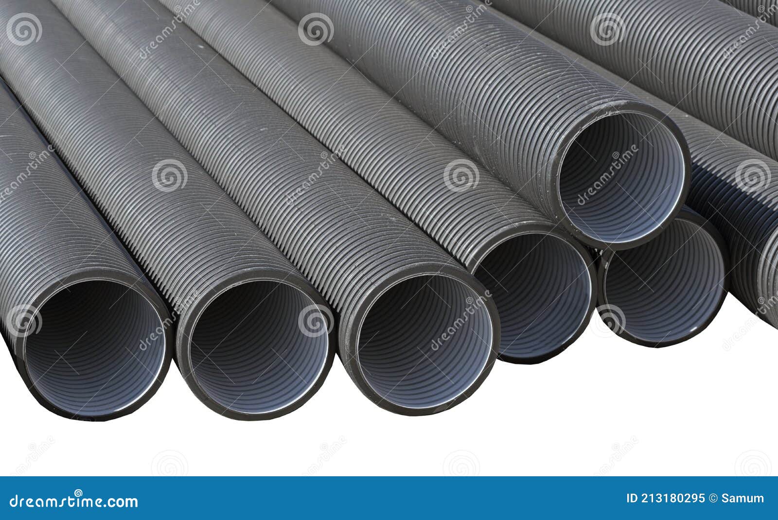 Black Plastic Pipes for Water Supply Stock Image Image of plumbing
