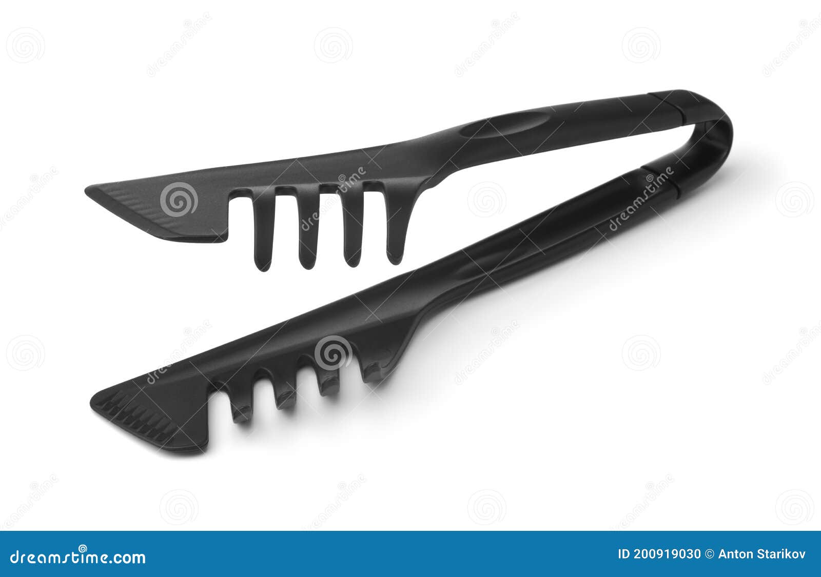 Black Plastic Spaghetti Kitchen Tongs Stock Photo Image of cookware