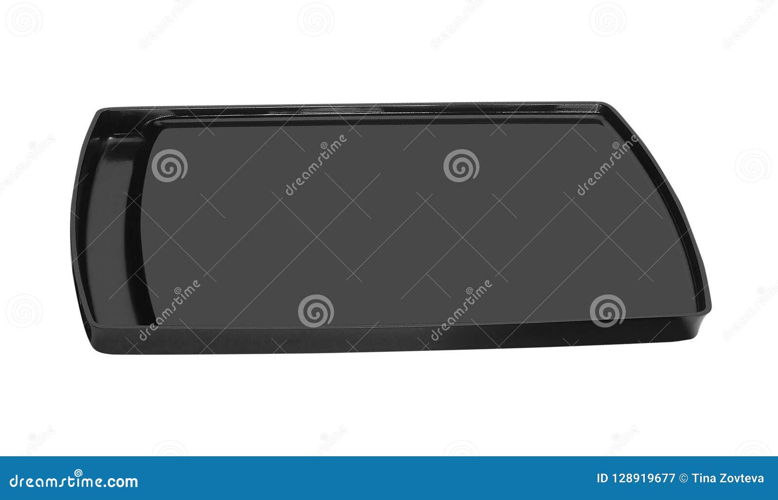Black Plastic Tray Isolated on White Stock Image Image of oven, blank