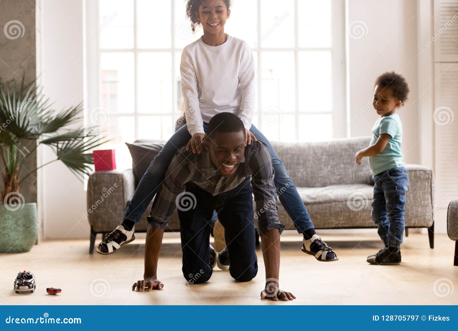 daugther sit and riding 