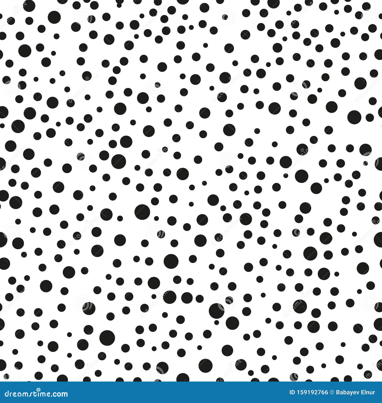 Black Polka Dot Seamless Pattern. Vector Background Stock Illustration ...