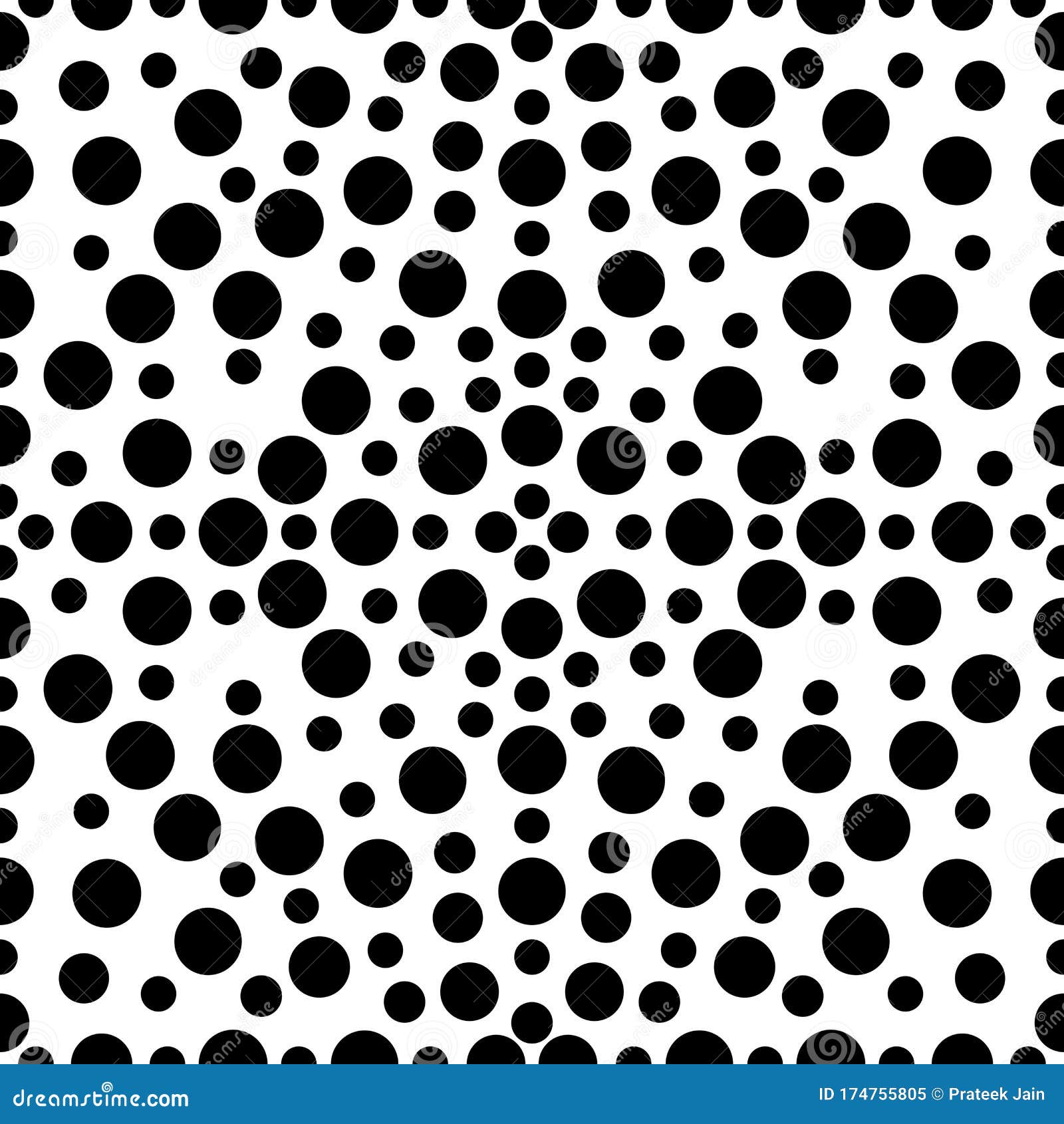 Black Polka Dots, White Background, Seamless Background Black Polka Dots on  White Seamless  Dots Background. Stock Illustration -  Illustration of circle, fabrics: 174755805