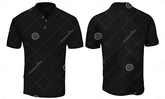 Black Polo Shirt Template stock vector. Illustration of casual - 97075802