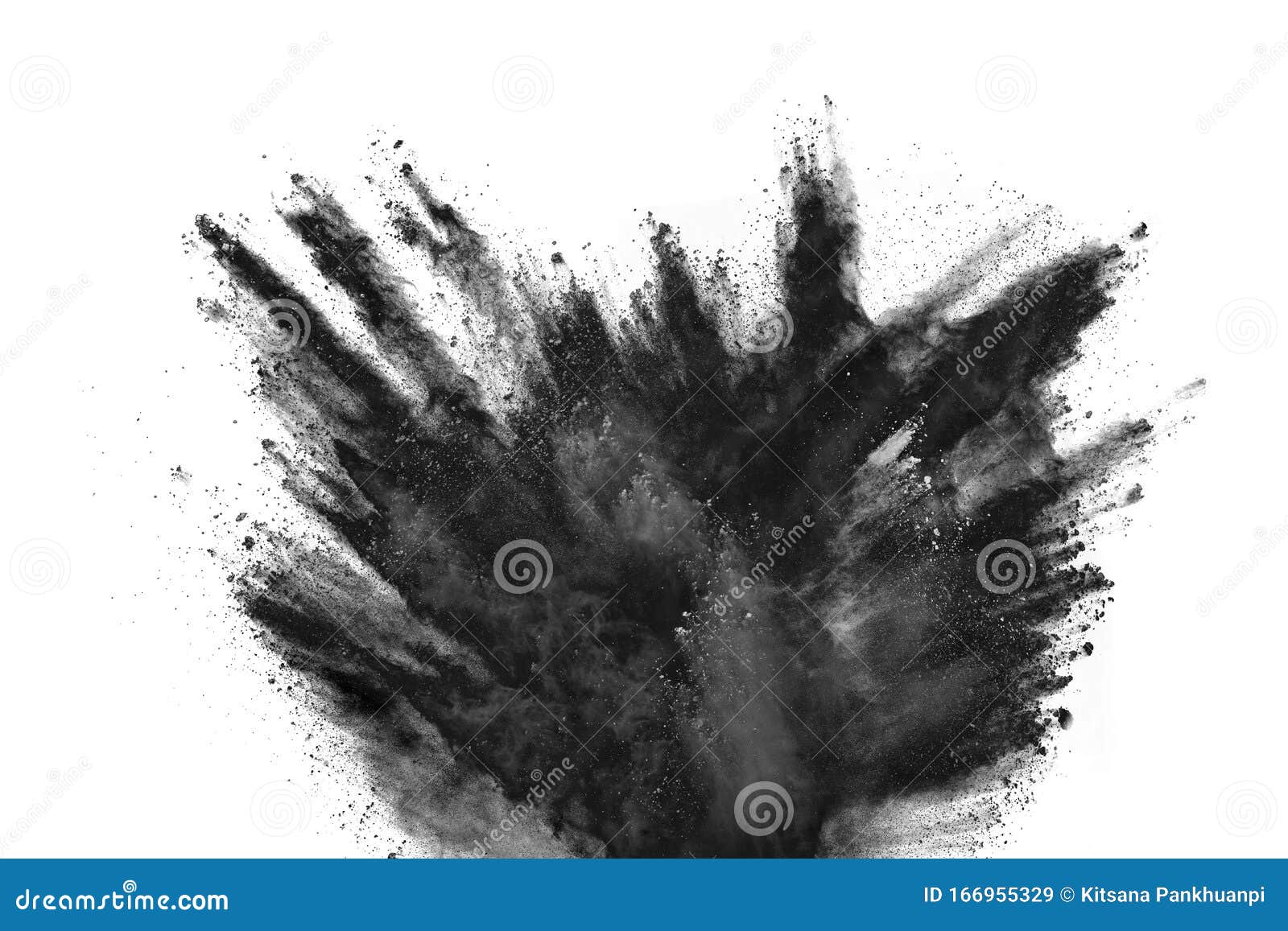 Black Powder Explosion On White Background Stock Image Image Of Concept Burst