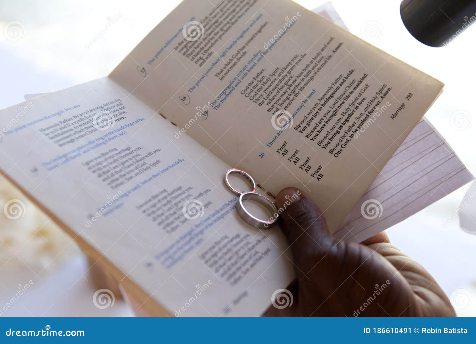 Priest During Wedding Ceremony Stock Image Image of