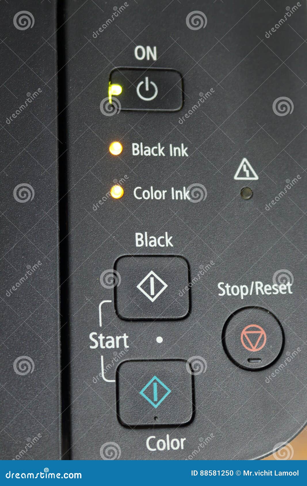 Black Printer Control Buttons Stock Photo - Image of controller, driver