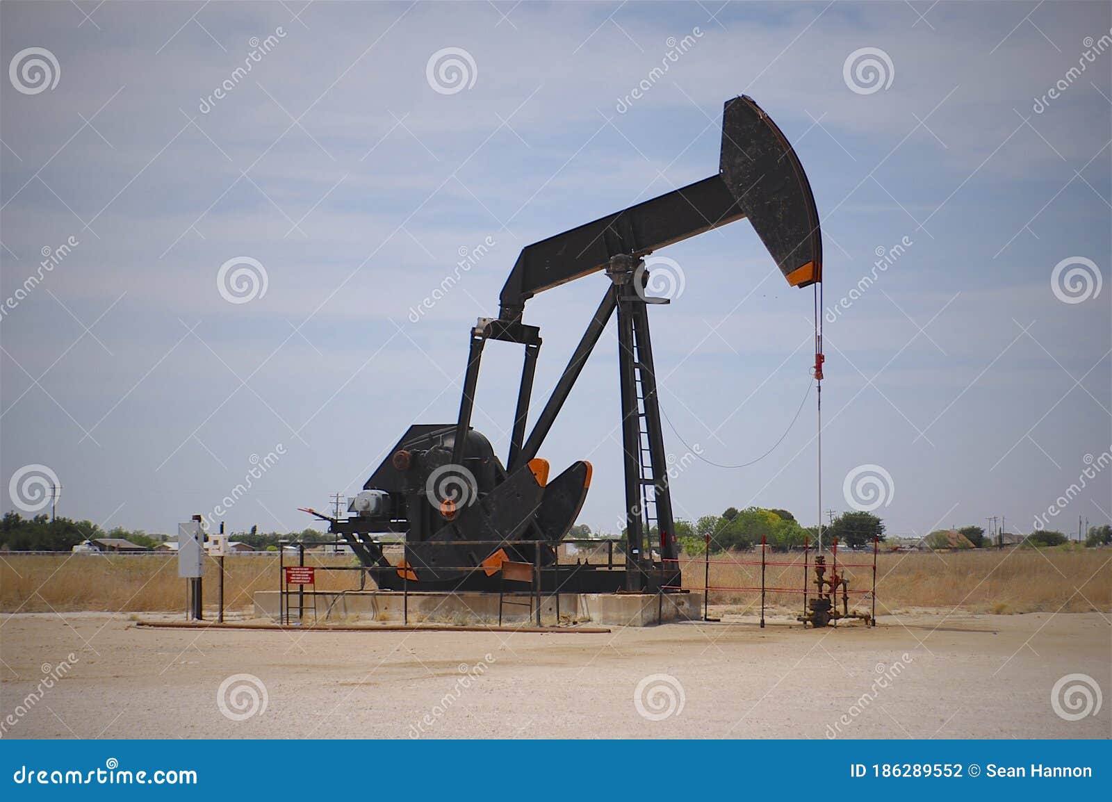 Black pump jack stock photo. Image of gasoline, power 186289552