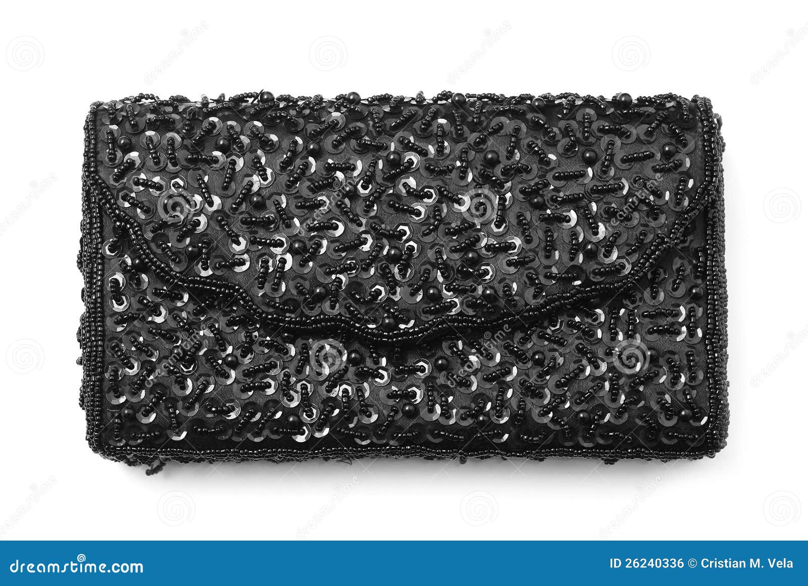 Black purse stock photo. Image of single, beads, texture 26240336