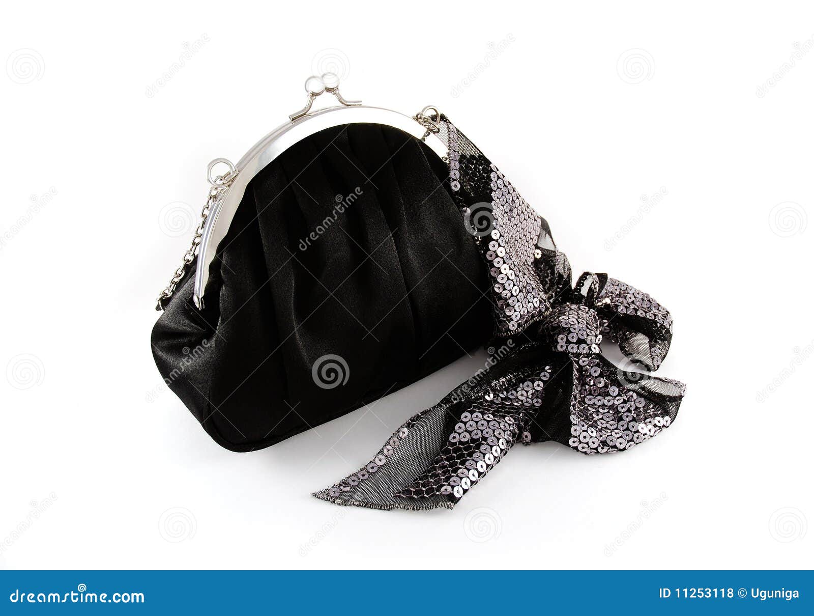Black purse with ribbon stock photo. Image of passion 11253118