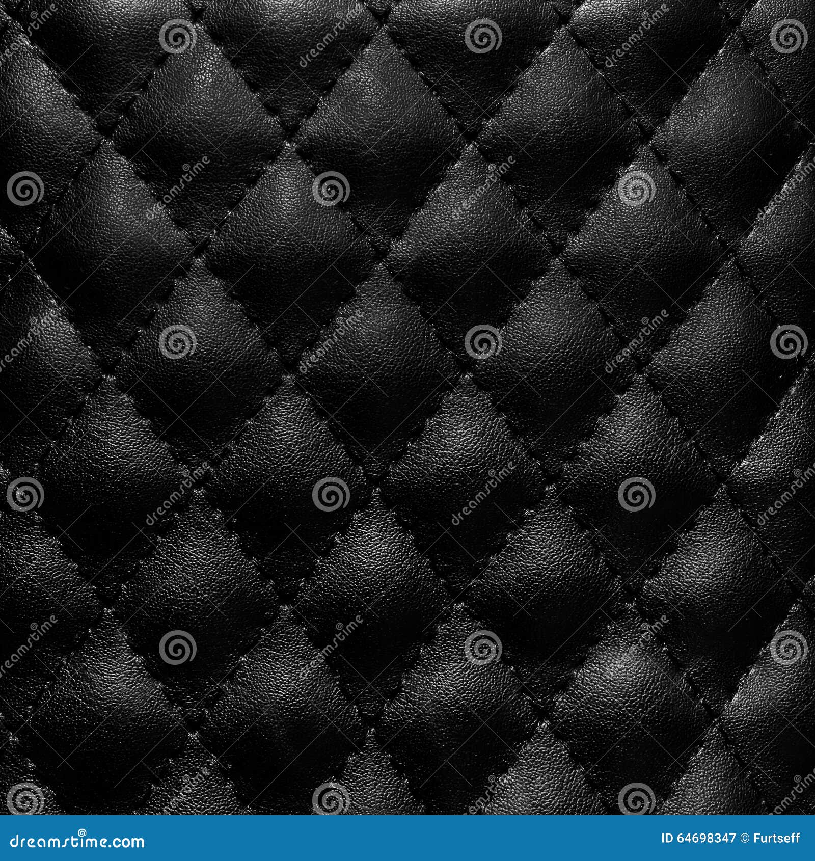 Black quilted leather stock image. Image of retro, rhomb - 64698347