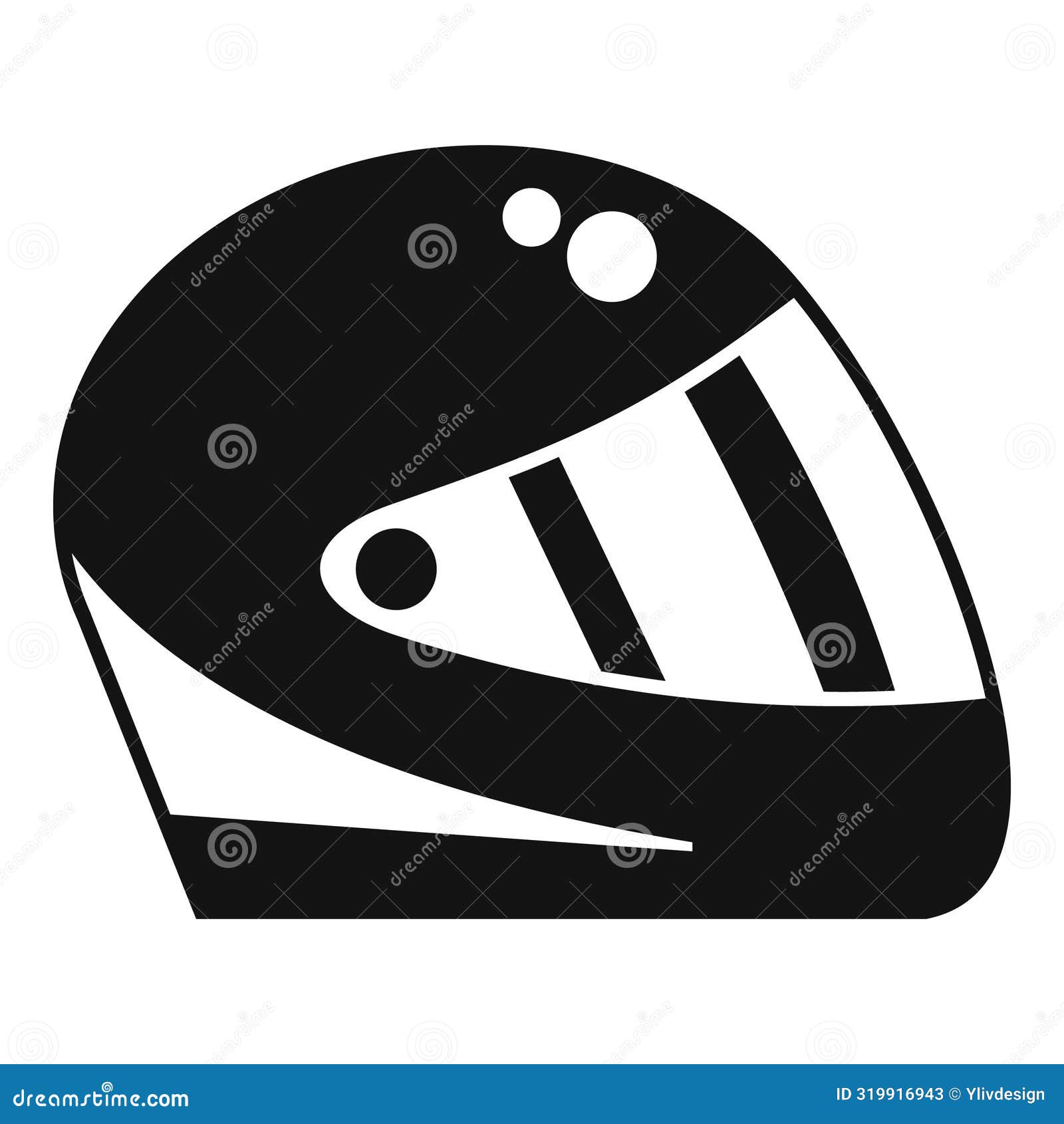 black racing helmet icon on white background