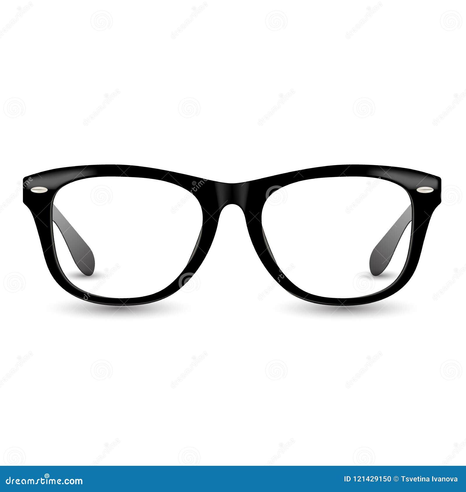 black realistic glasses . eyeglasses retro style  with drop shadow.