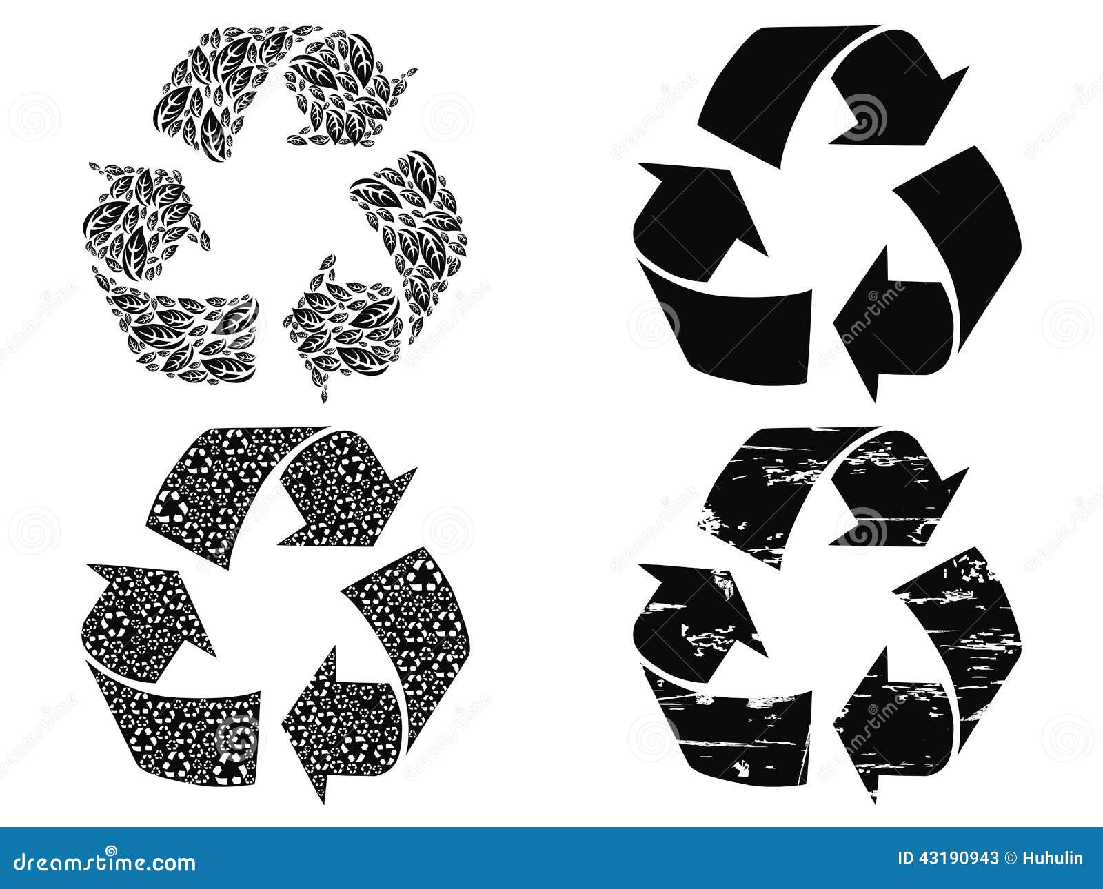 Black recycling symbol stock vector. Illustration of environmental
