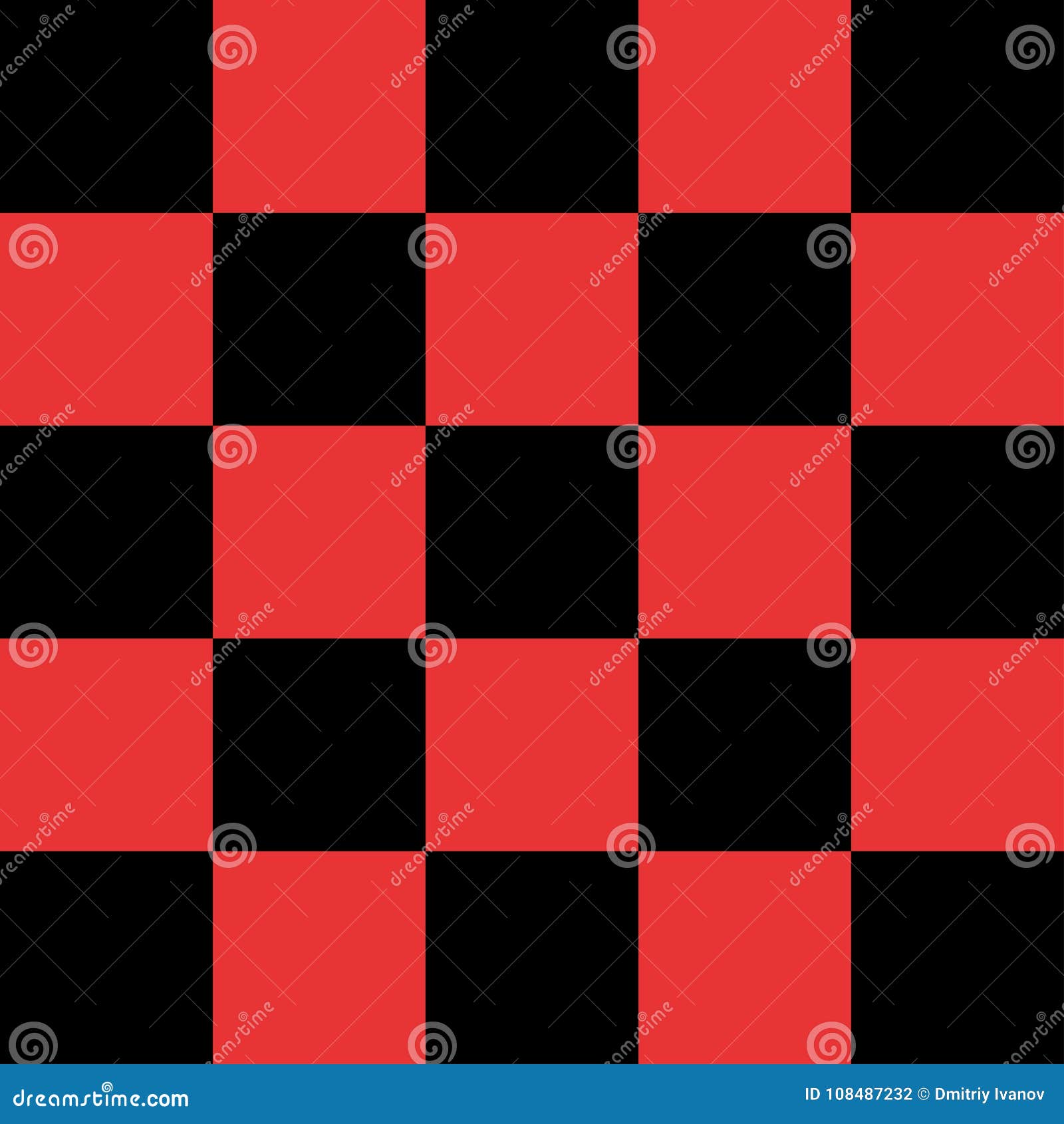 checkered black and red