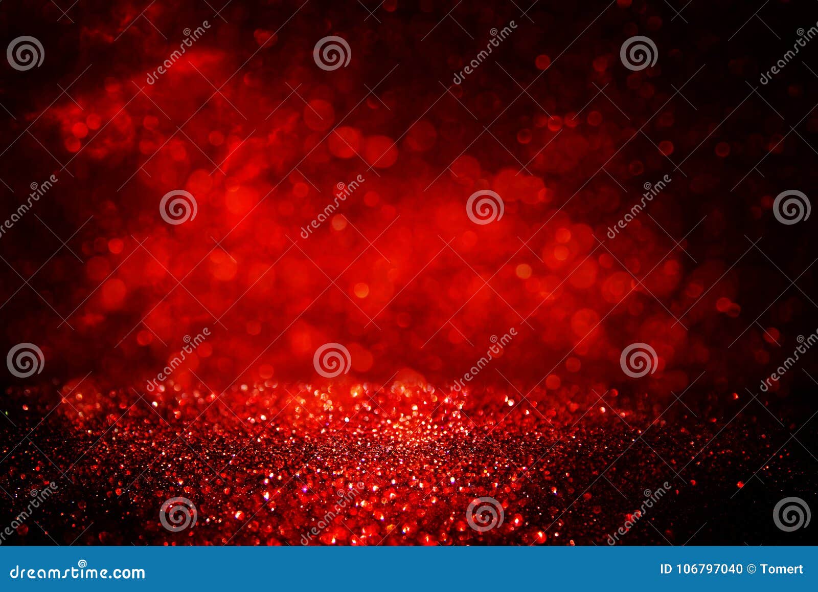 Black and Red Glitter Lights Background. Defocused. Stock Photo - Image