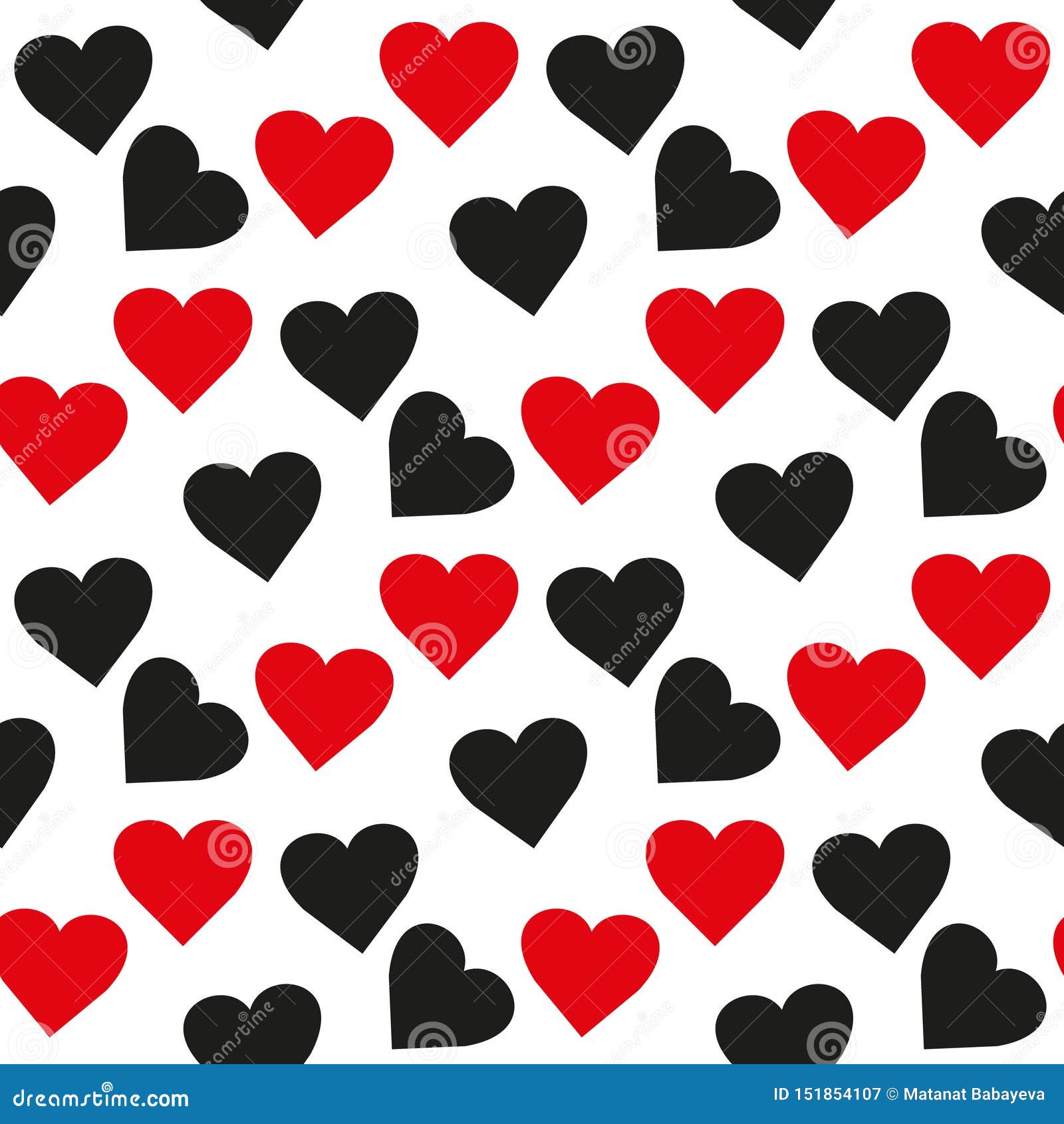 Black And Red Heart Seamless Pattern Colorful Hearts Packaging Design For Gift Wrap Abstract Geometric Modern Stock Vector Illustration Of Background Backdrop 151854107
