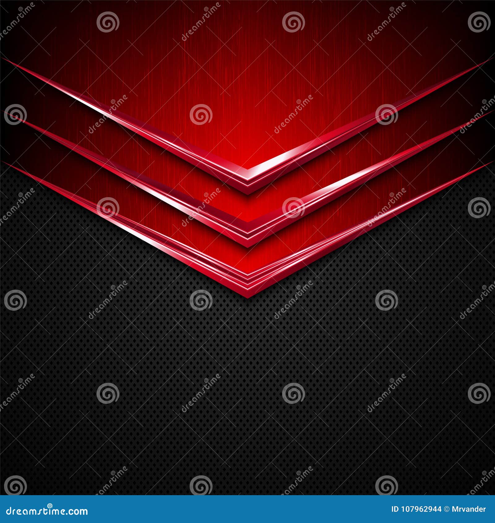 Black and Red Metal Texture Background. Vector Illustration Stock