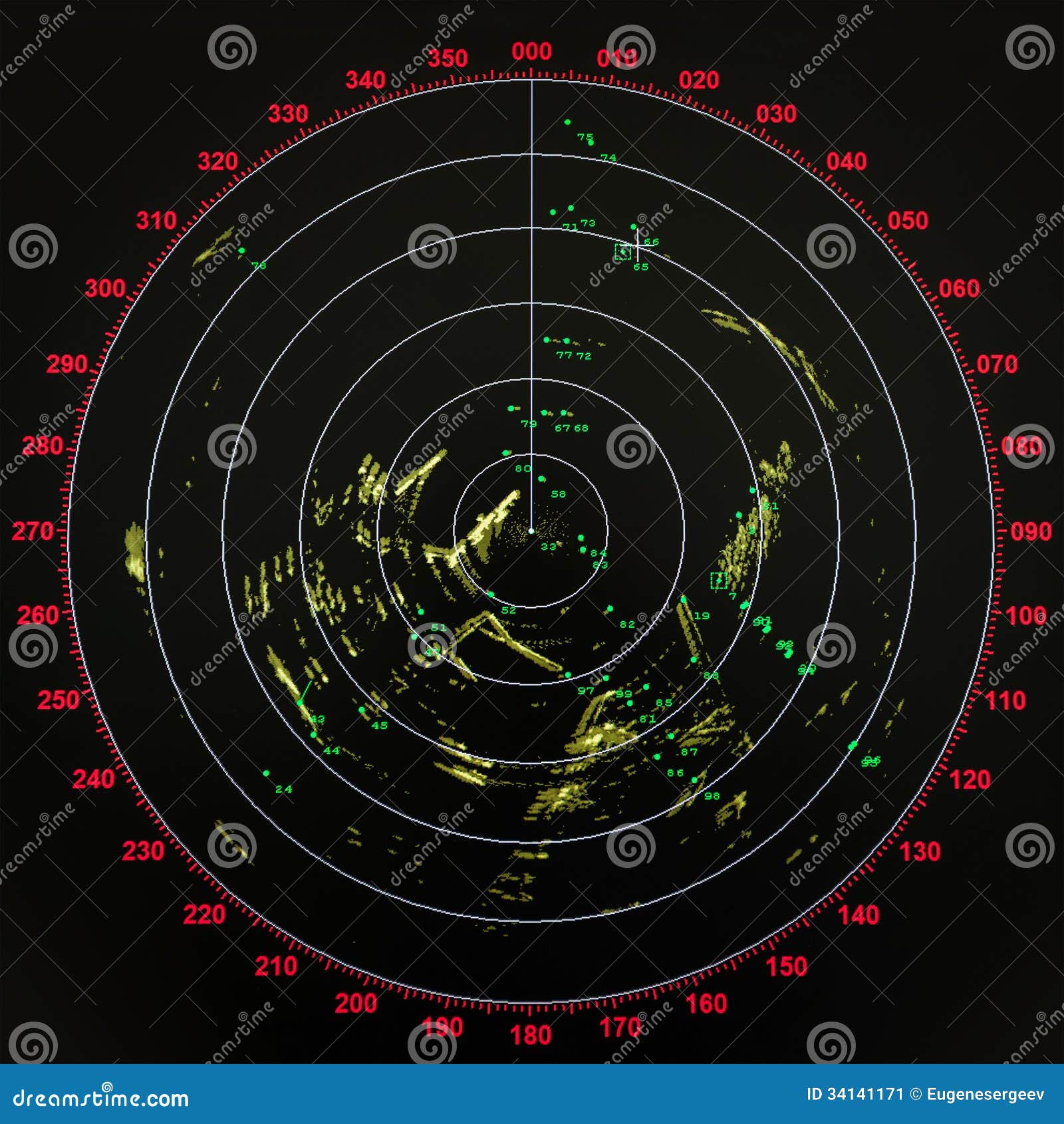 Black and Red Modern Ship Radar Screen Stock Image Image of monitor