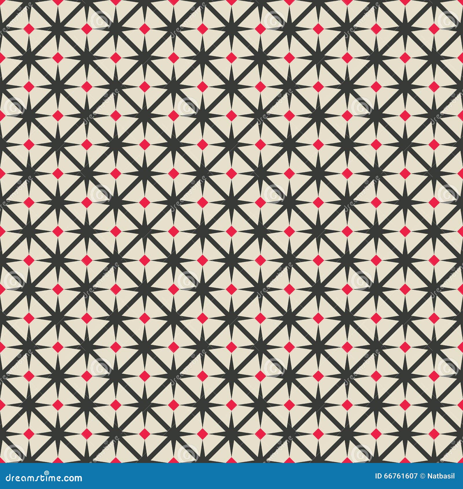 black and red rhombus seamless geometric pattern