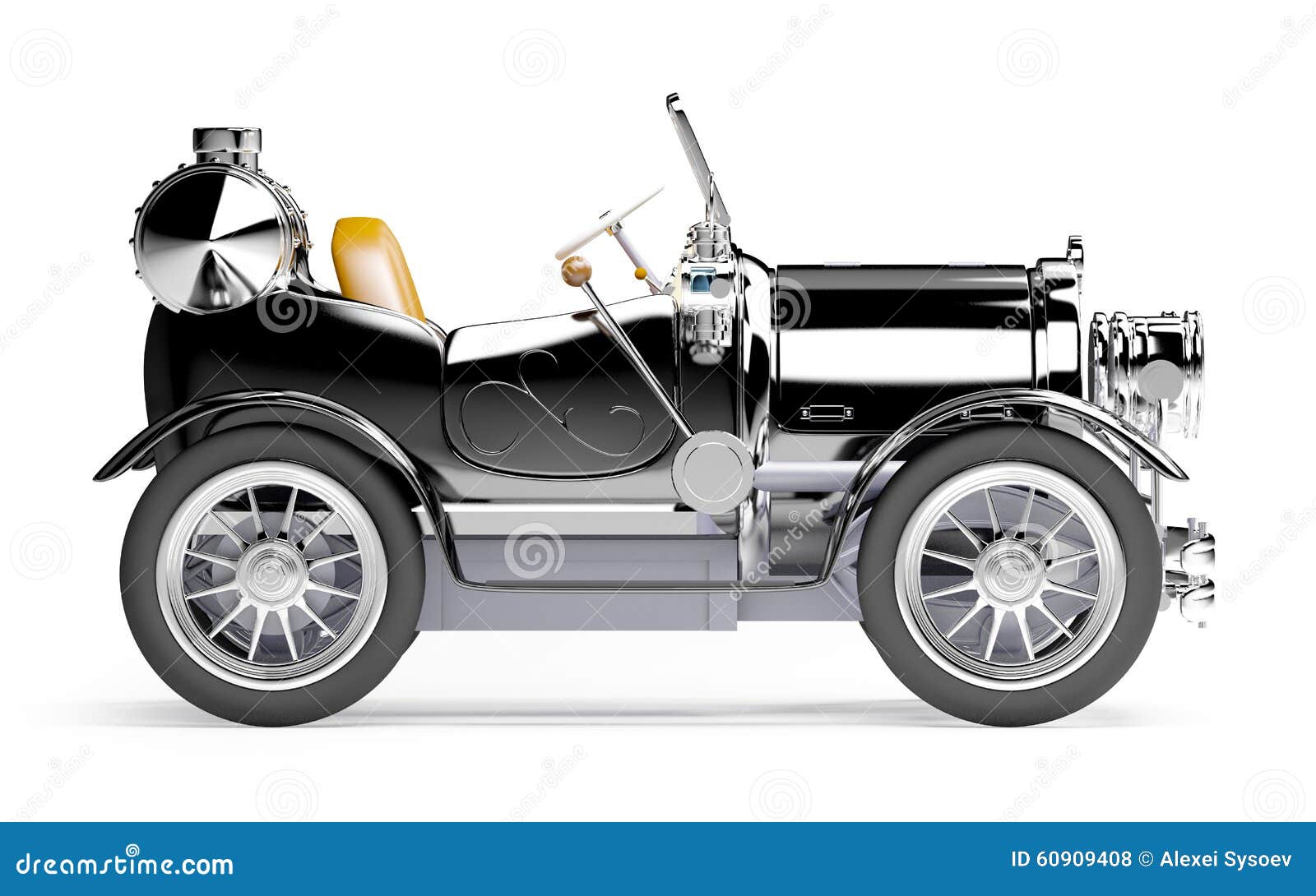 1910 Black Retro Car Side View Stock Photo | CartoonDealer.com #60909408