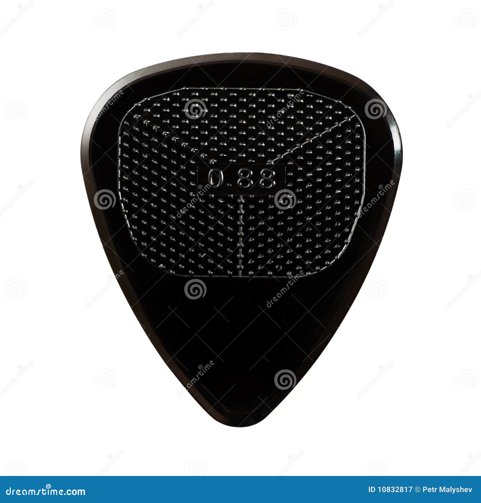 Black Ribbed Guitar Plectrum Stock Image Image of mediator